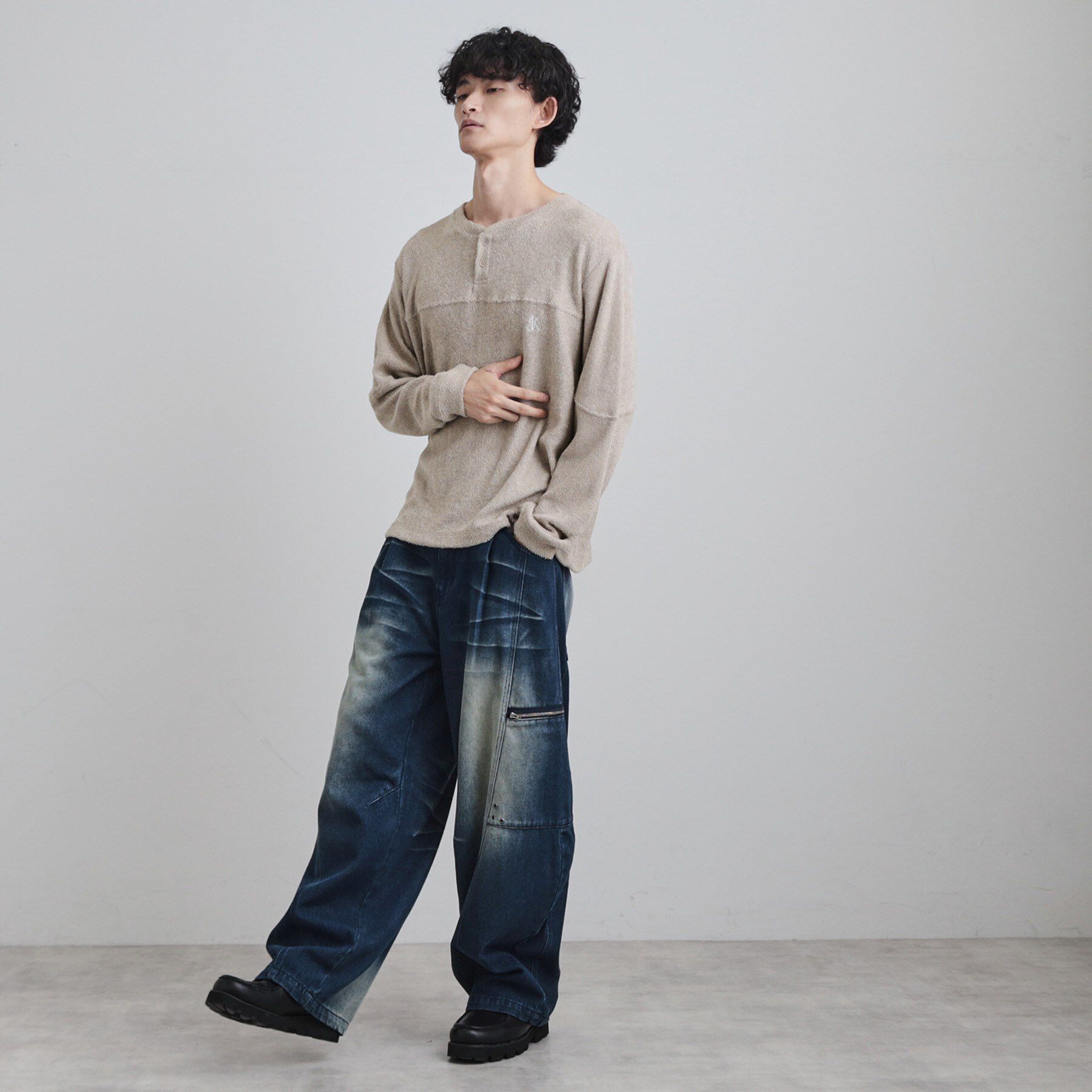 tk.TAKEO KIKUCHI「モールヘンリーネックカットソー」|Tシャツ・カットソー|