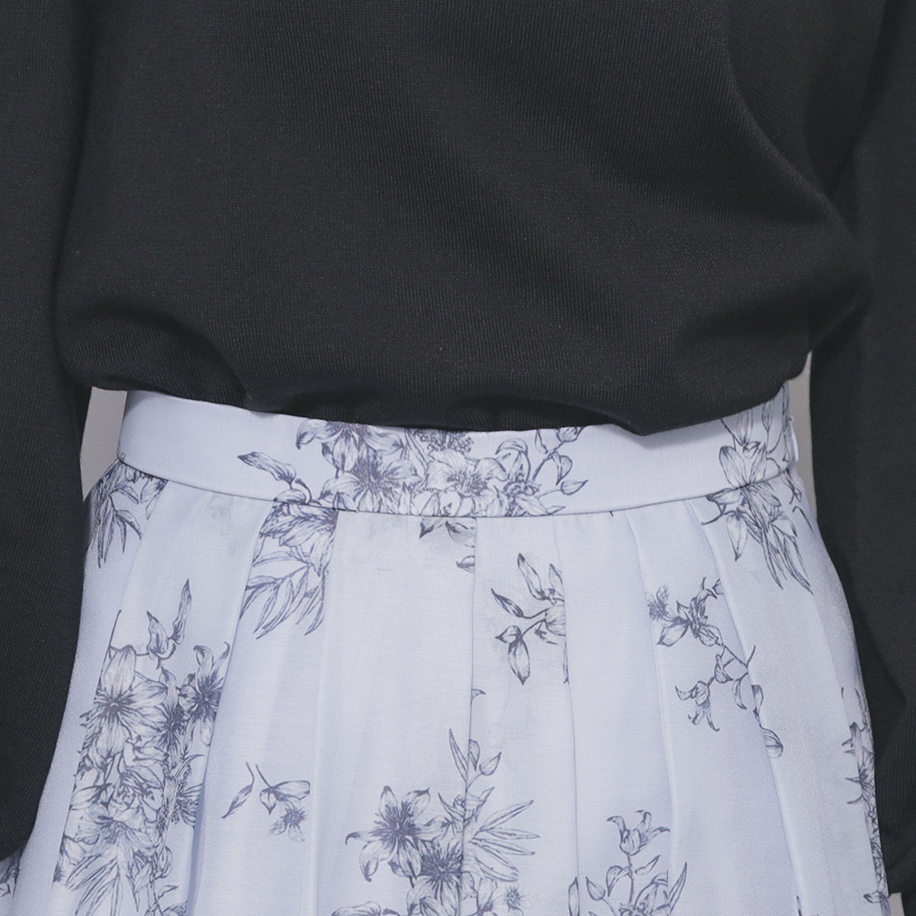 index「オーガンジーフラワーフレアスカート【洗濯機OK/イージーアイロン】」|スカート|