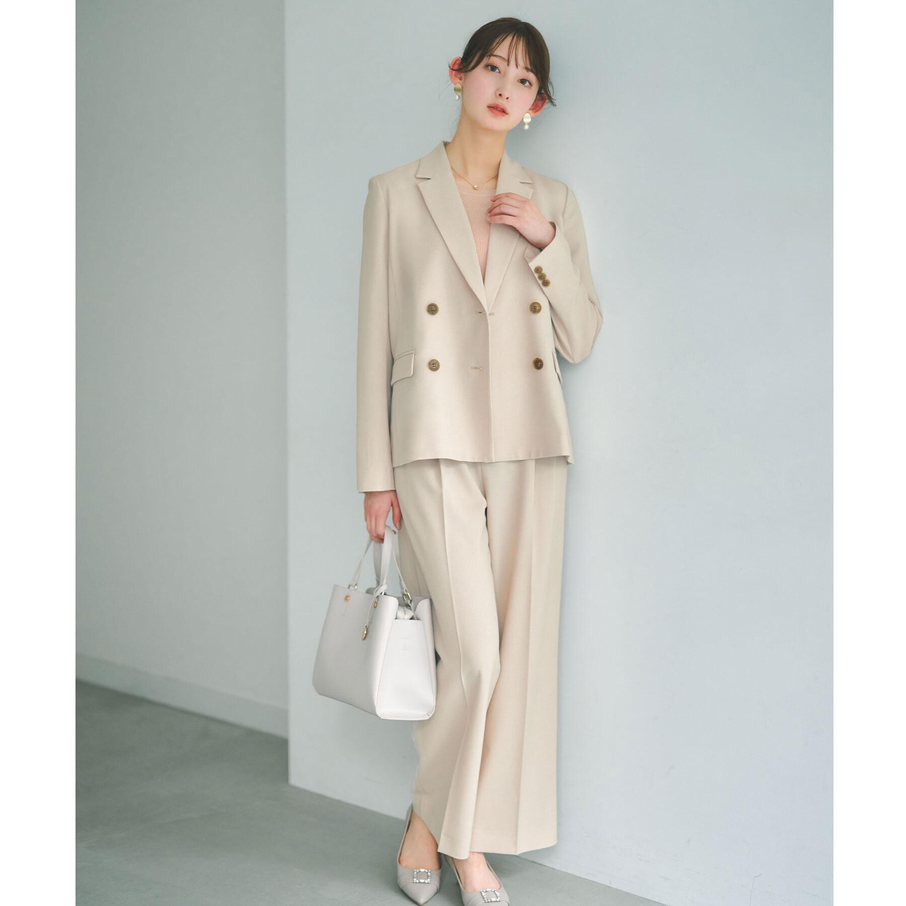 index「ダブルブレストジャケット/セットアップ対応可【洗える/接触冷感/吸水速乾/防シワ/ストレッチ】」|テーラードジャケット|