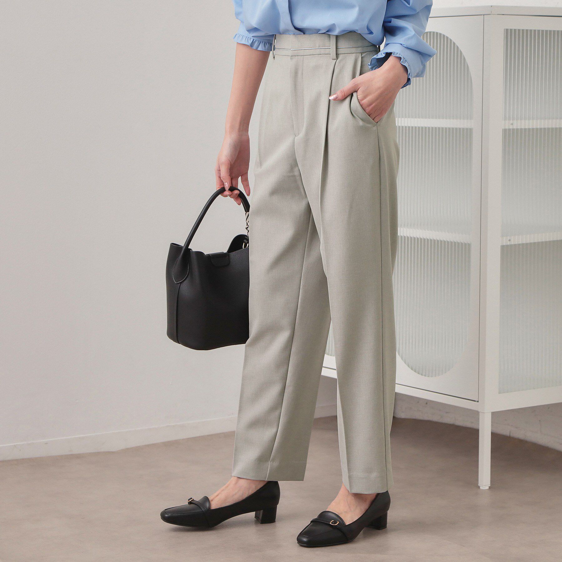 index「ストレッチテーパードパンツ/セットアップ対応可【洗濯機OK/接触冷感/吸水速乾/防シワ】《SS～LL」|その他|