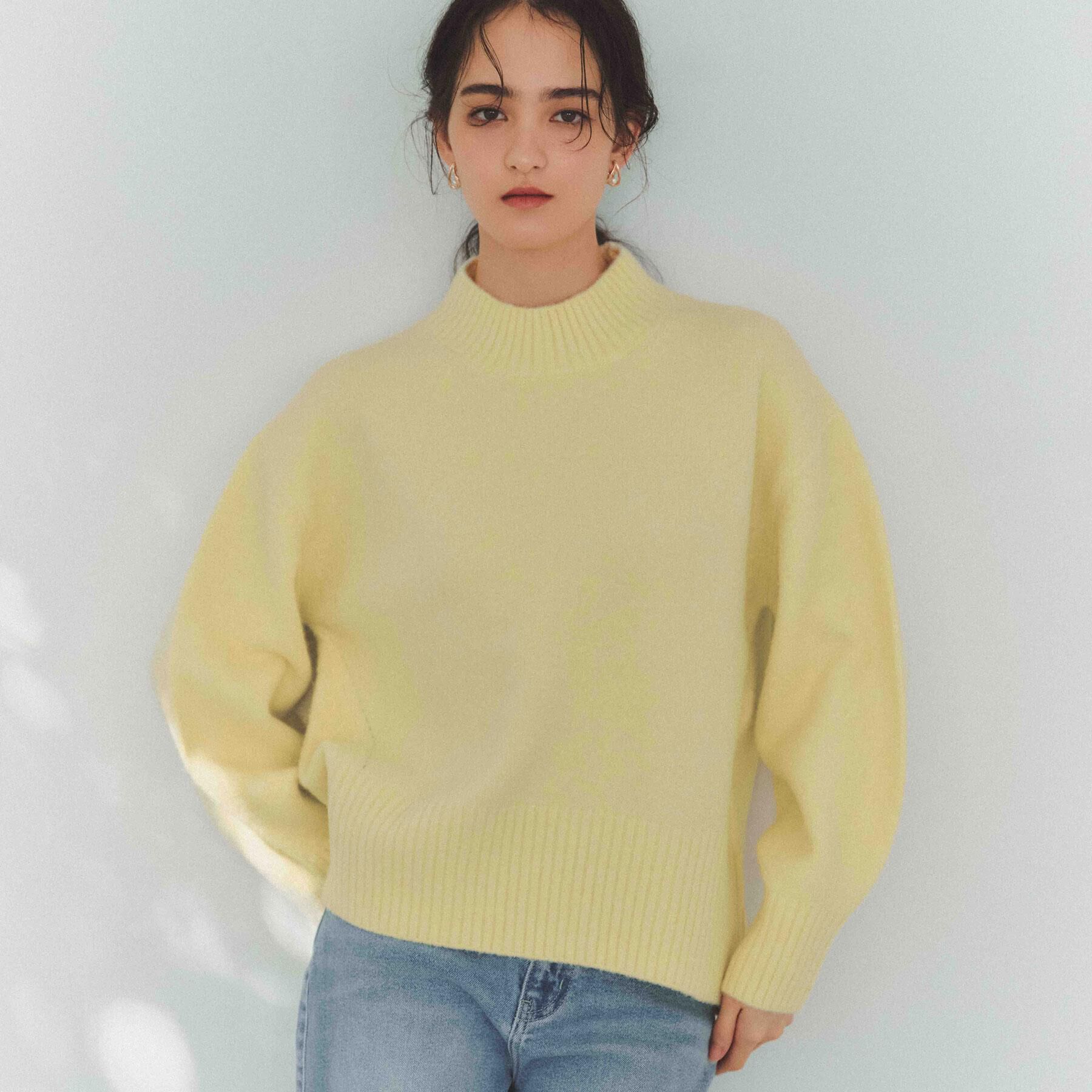 OPAQUE.CLIP「ふわふわハイネックニット【洗濯機OK】」|ニット・セーター|