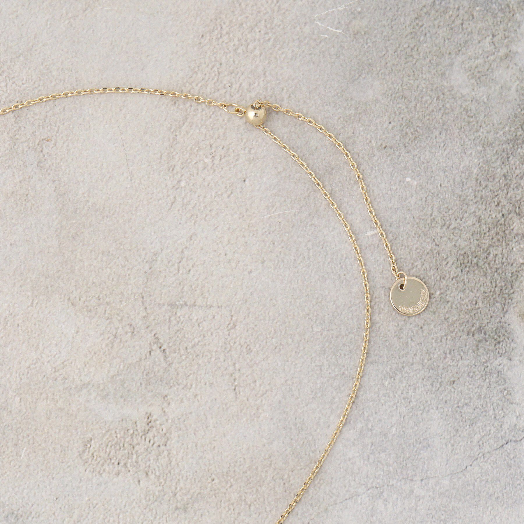 OPAQUE.CLIP「メタル&times;ビジュー3連リング ネックレス」|ネックレス|