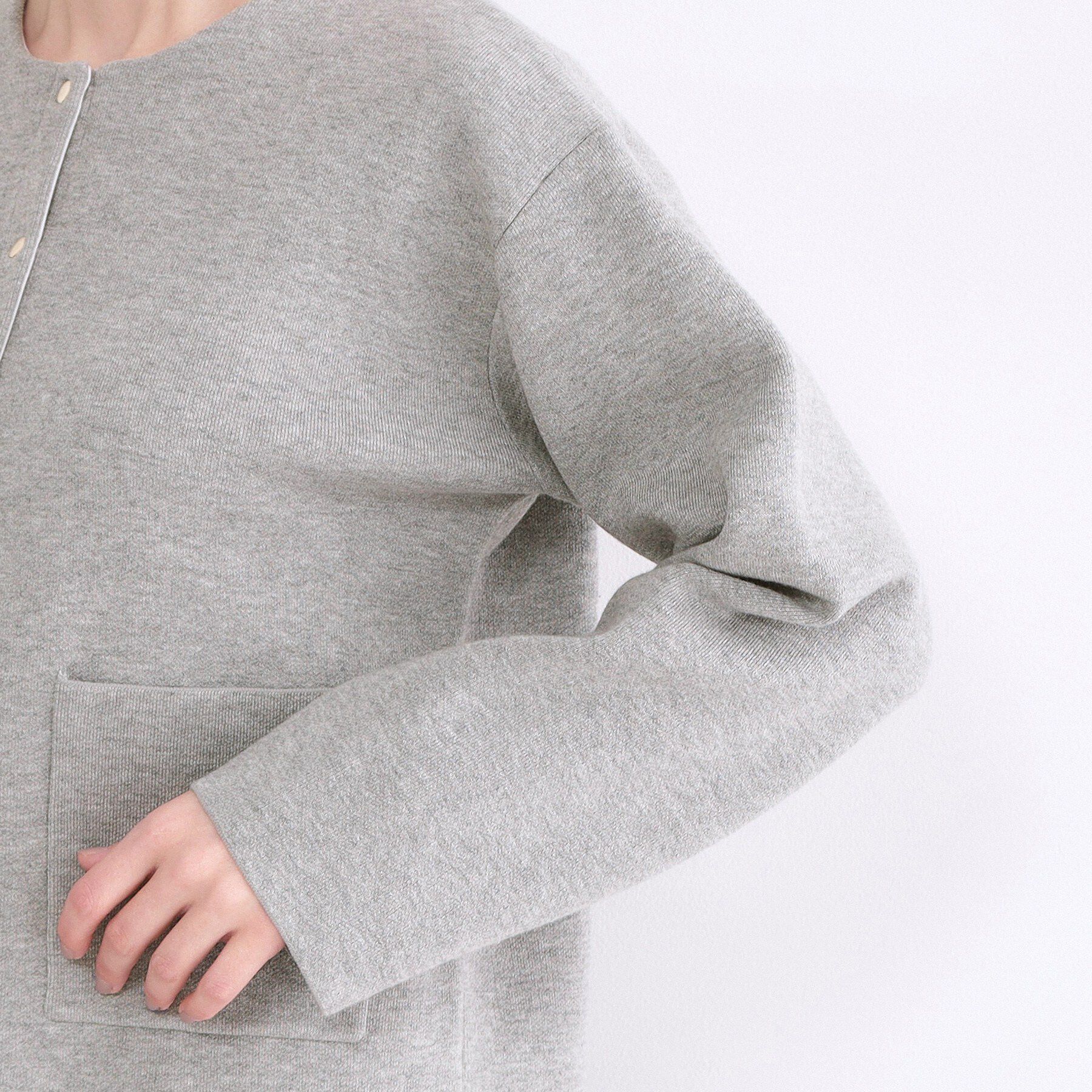 OPAQUE.CLIP「スナップボタンニットカーディガン【洗濯機OK】」|カーディガン|