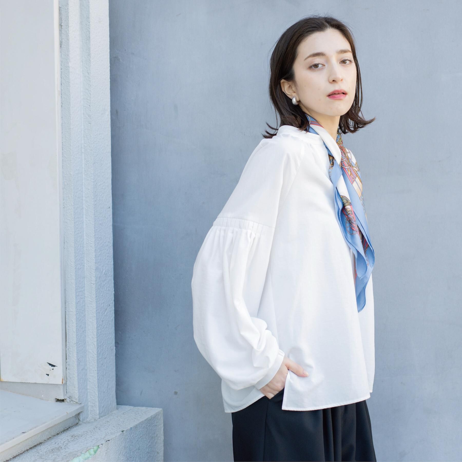 OPAQUE.CLIP「スキッパーボリュームスリーブブラウス【洗濯機OK】」|シャツ・ブラウス|