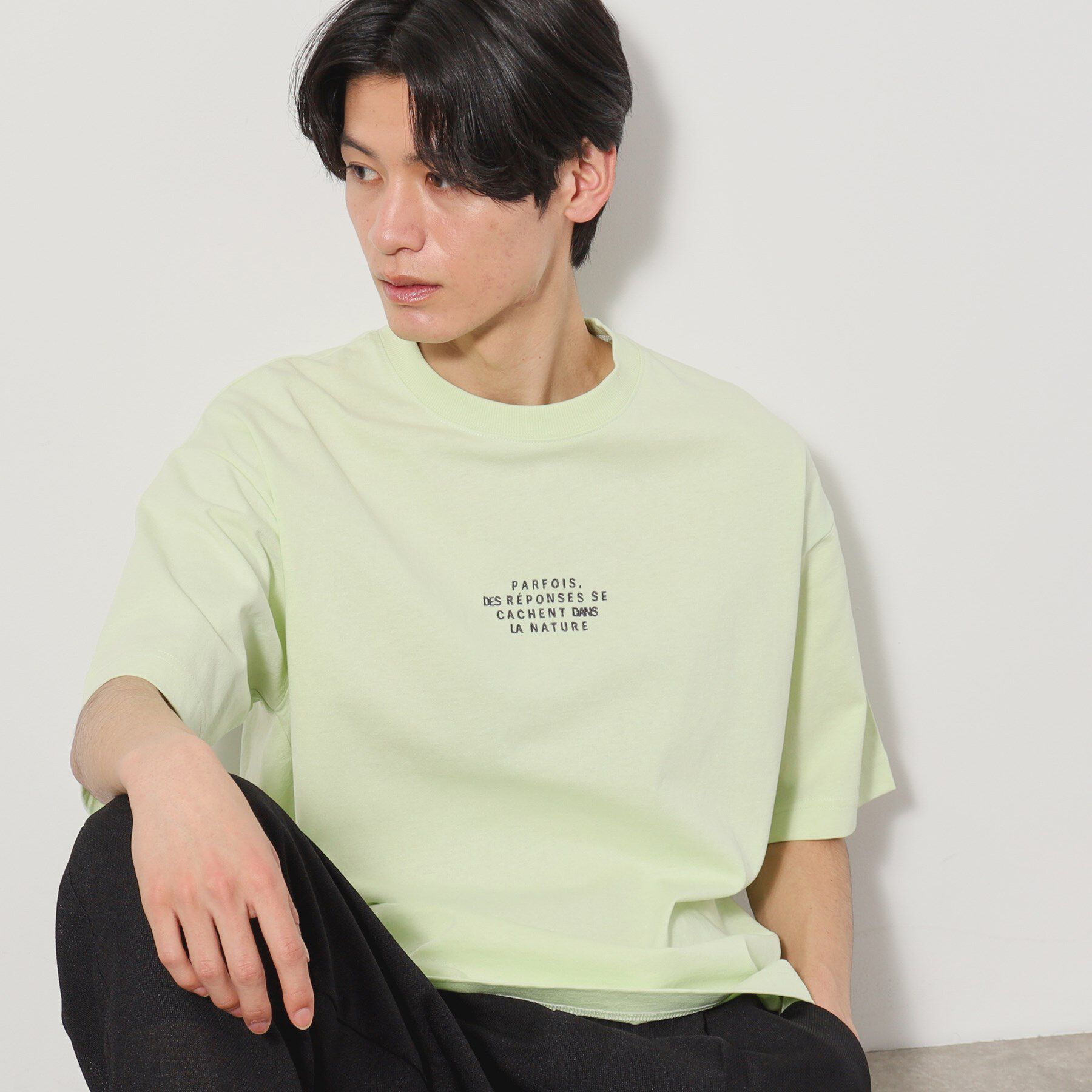THE SHOP TK「【Begin6月号掲載】オーガニックコットンプリント半袖Tシャツ」|Tシャツ・カットソー|ミントグリーン(62