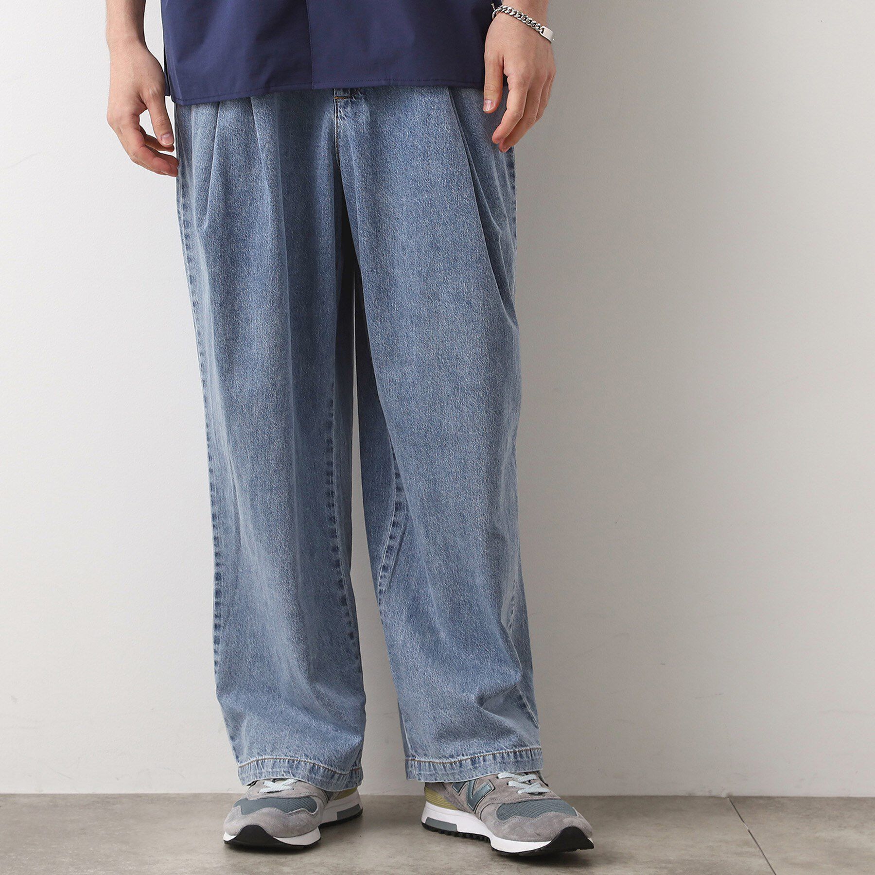 THE SHOP TK「ツータックワイドデニムパンツ」|その他|