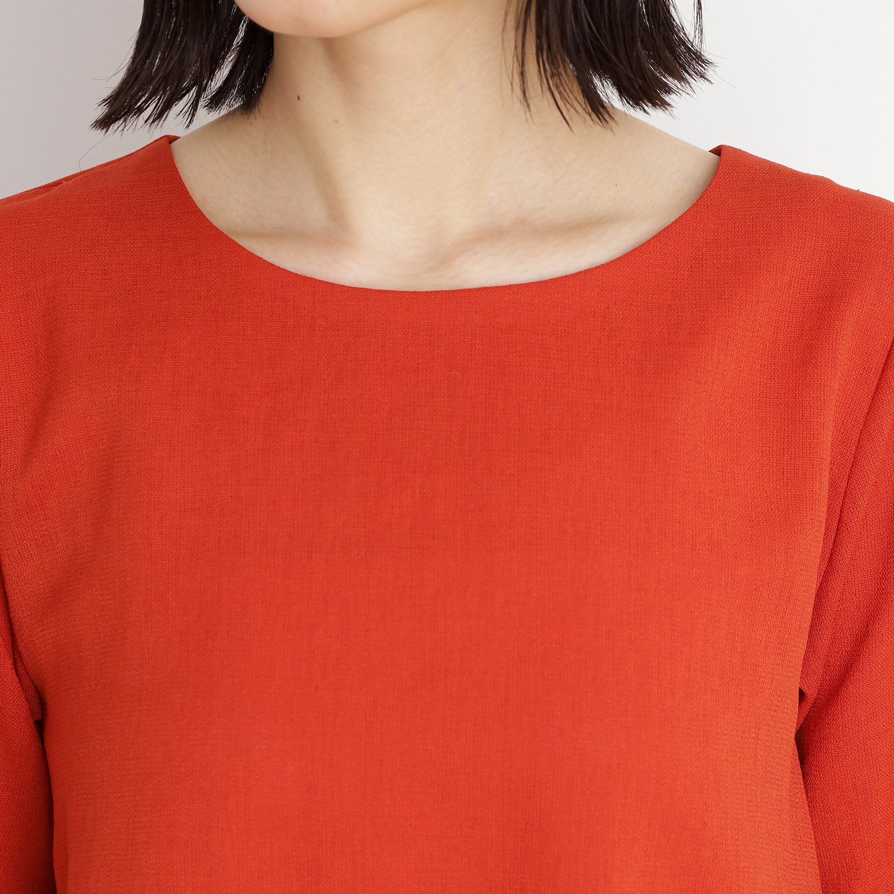 THE SHOP TK「【秋色入荷】麻調メッシュブラウス【二の腕カバー/洗える】」|シャツ・ブラウス|