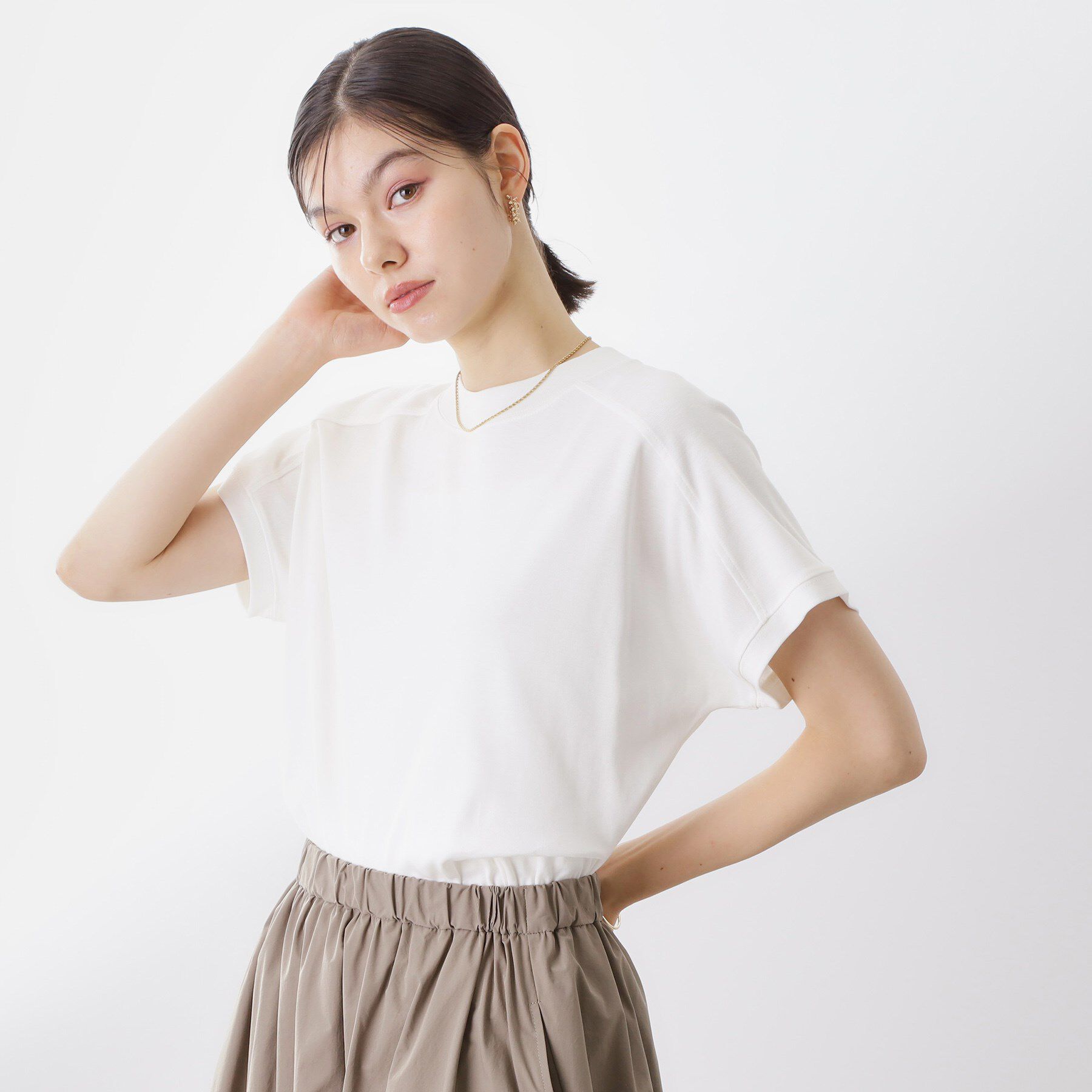 THE SHOP TK「【汗染み防止】ラグランスリーブTシャツ【洗濯機OK/UVケア】」|Tシャツ・カットソー|