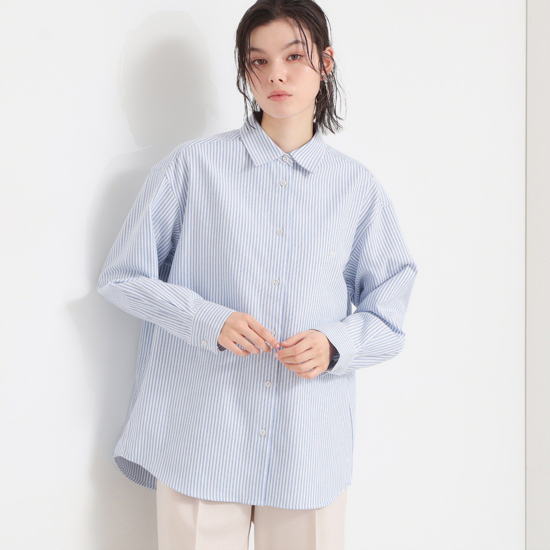 THE SHOP TK「【POLO BCS 別注】ストライプOXシャツ」|シャツ・ブラウス|ブルー(392)