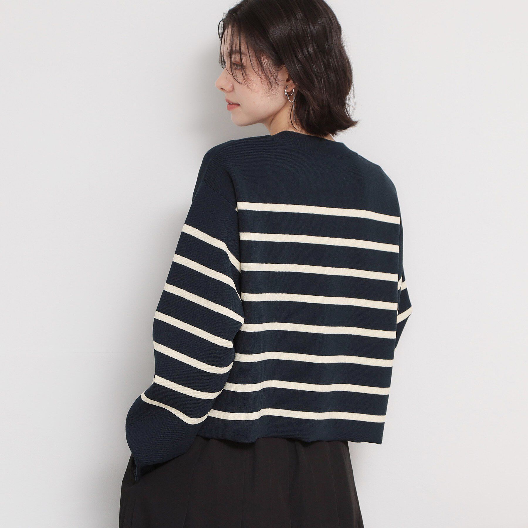 THE SHOP TK「【羽織るだけでこなれ感を演出】デニム切替カーディガン」|カーディガン|