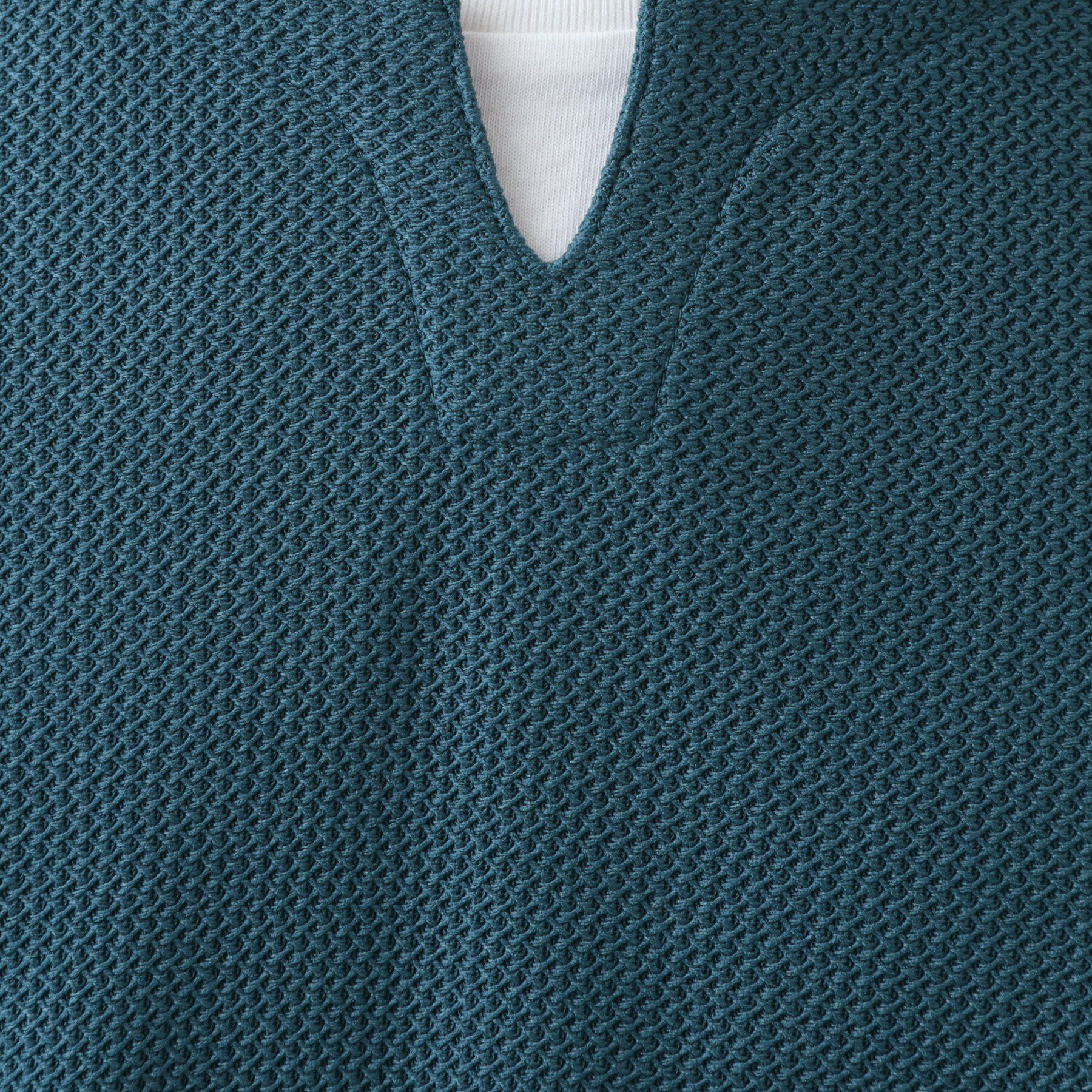 THE SHOP TK「【一枚でコーディネートが完成！】レイヤード風 キーネック 半袖Tシャツ 洗濯機OK」|Tシャツ・カットソー|