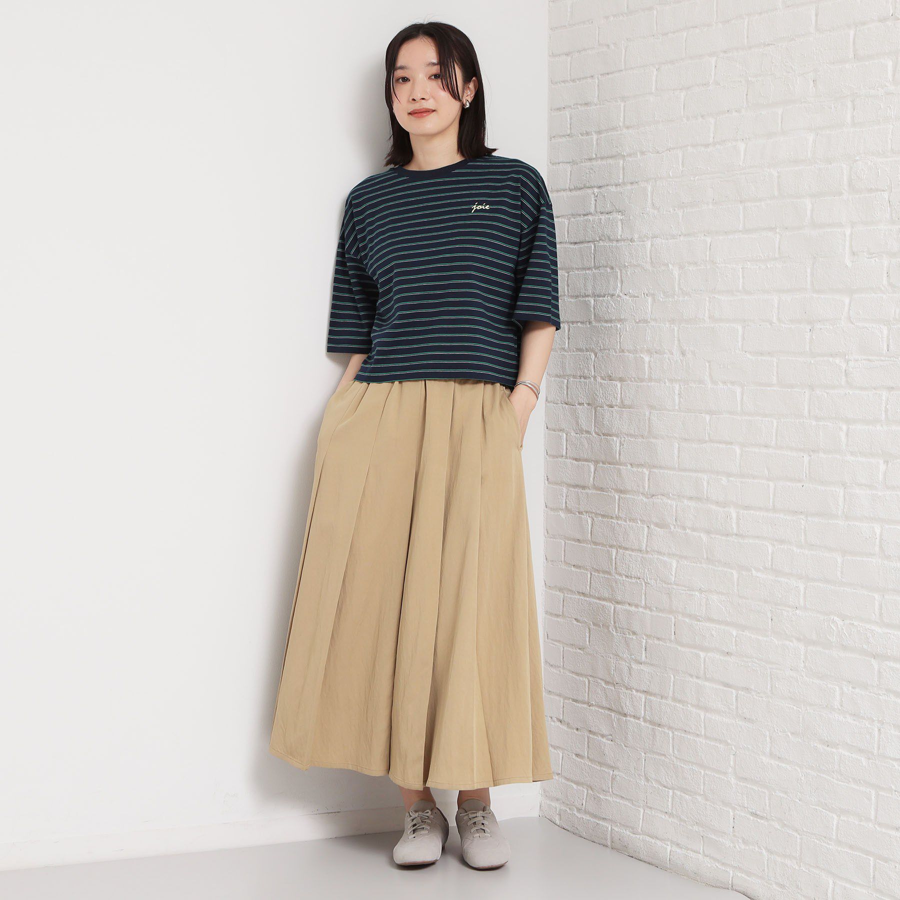 THE SHOP TK「ワンポイント刺繍マルチボーダーTee」|Tシャツ・カットソー|