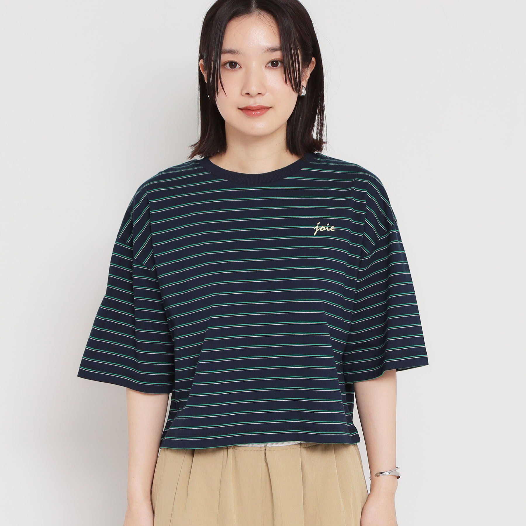 THE SHOP TK「ワンポイント刺繍マルチボーダーTee」|Tシャツ・カットソー|