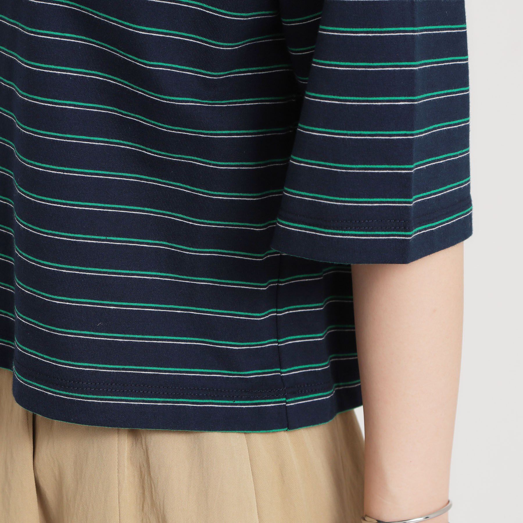 THE SHOP TK「ワンポイント刺繍マルチボーダーTee」|Tシャツ・カットソー|