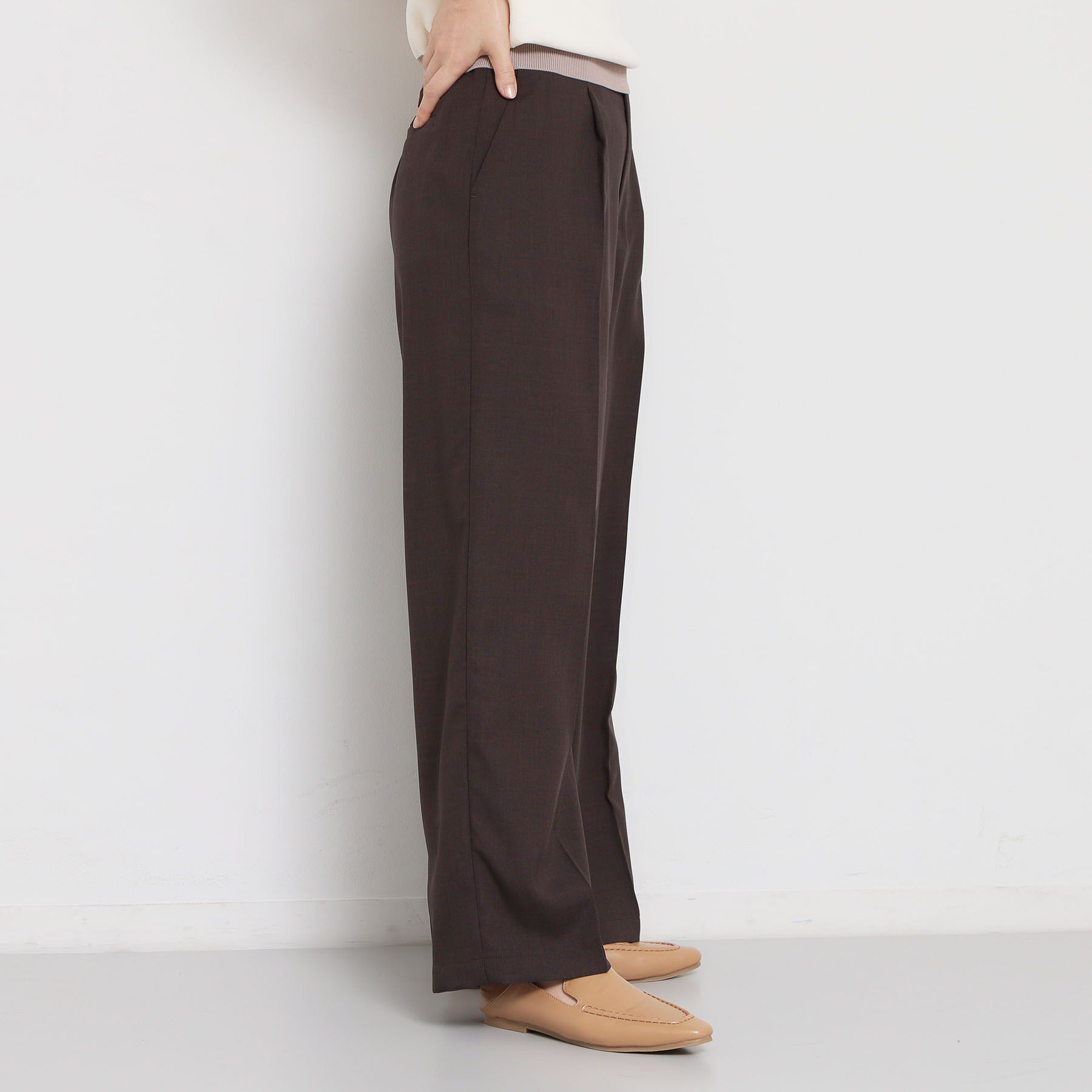 THE SHOP TK「【洗える】 麻調ワイドパンツ」|その他|