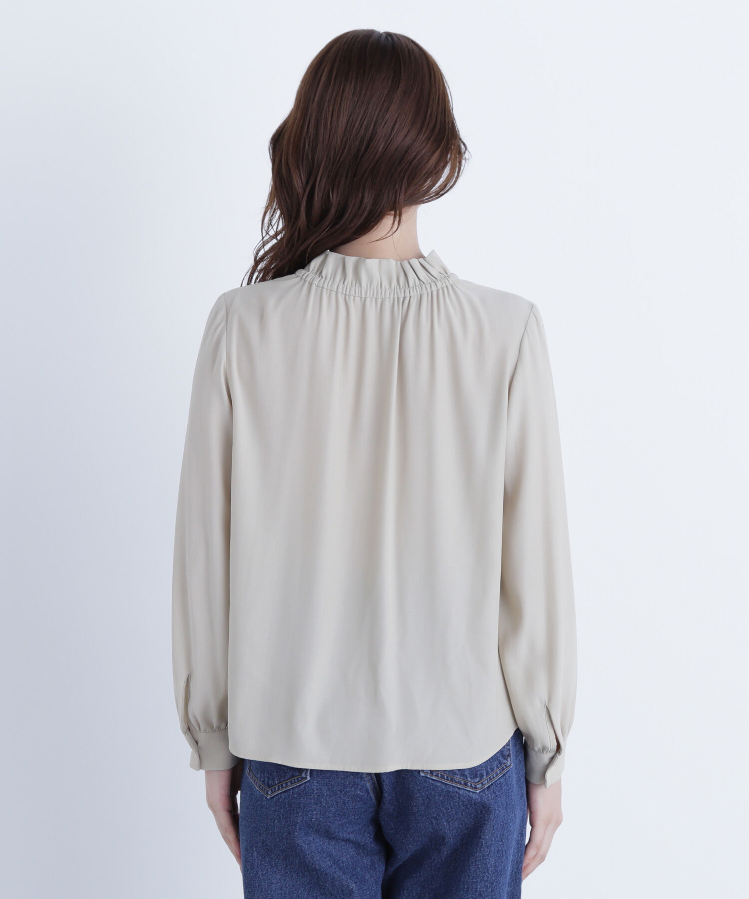  「フリルネックリボンブラウス」|シャツ・ブラウス|