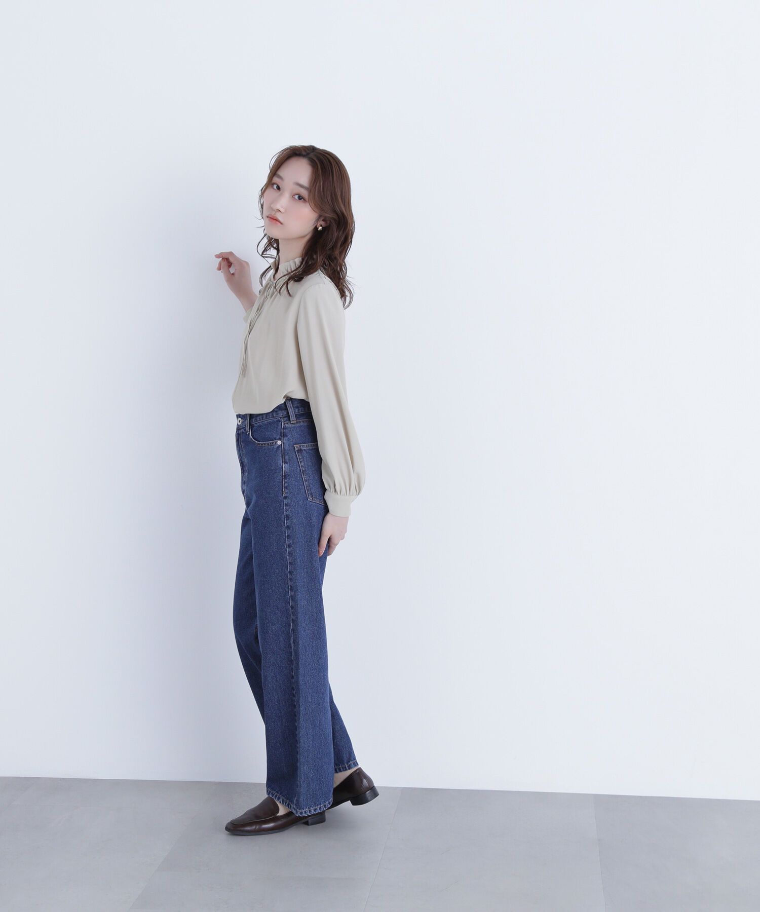  「フリルネックリボンブラウス」|シャツ・ブラウス|