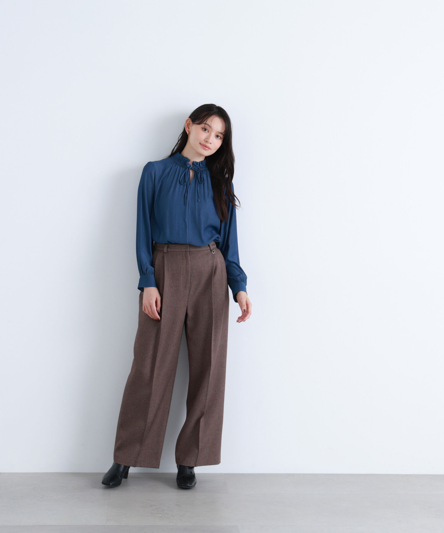  「フリルネックリボンブラウス」|シャツ・ブラウス|