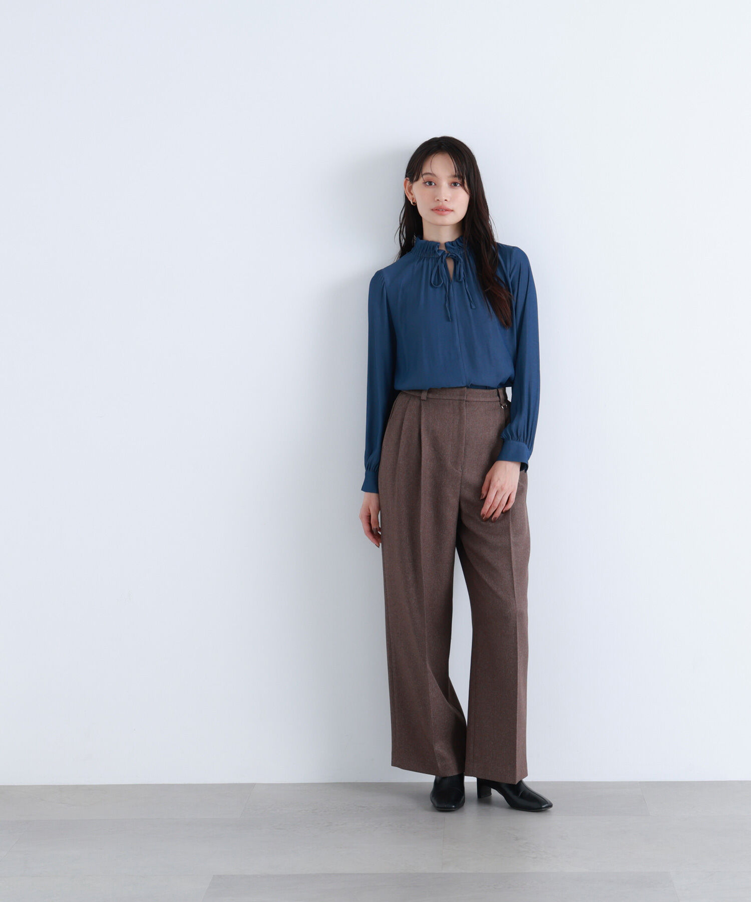  「フリルネックリボンブラウス」|シャツ・ブラウス|