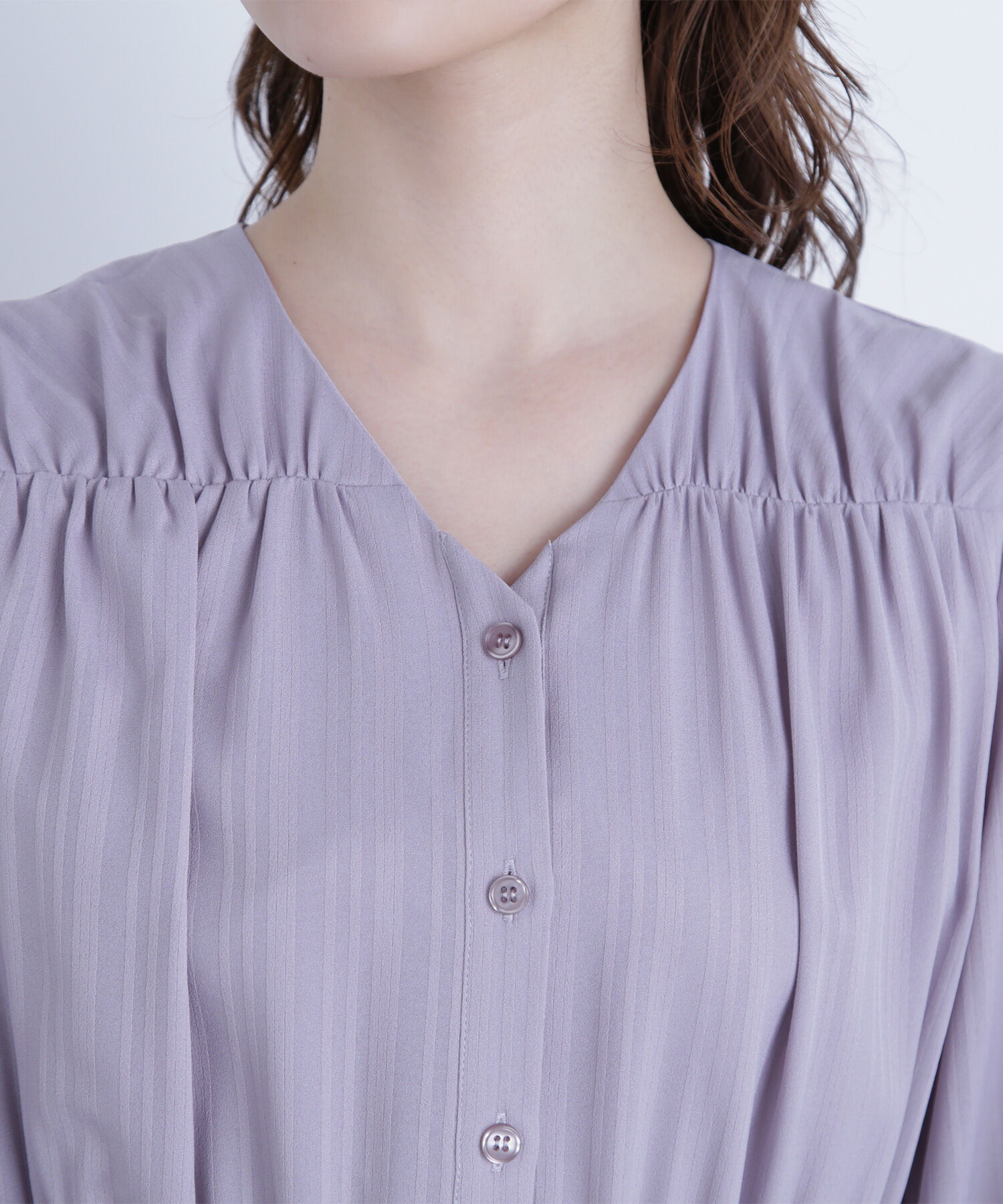  「ベルテッドシャドーストライプワンピース」|ワンピース|