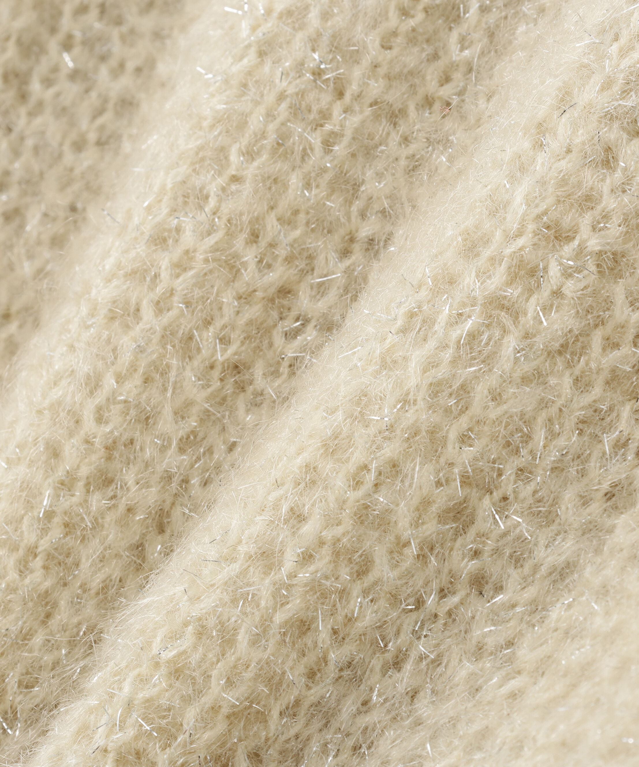  「ヘアリーラメオフショルニット」|ニット・セーター|