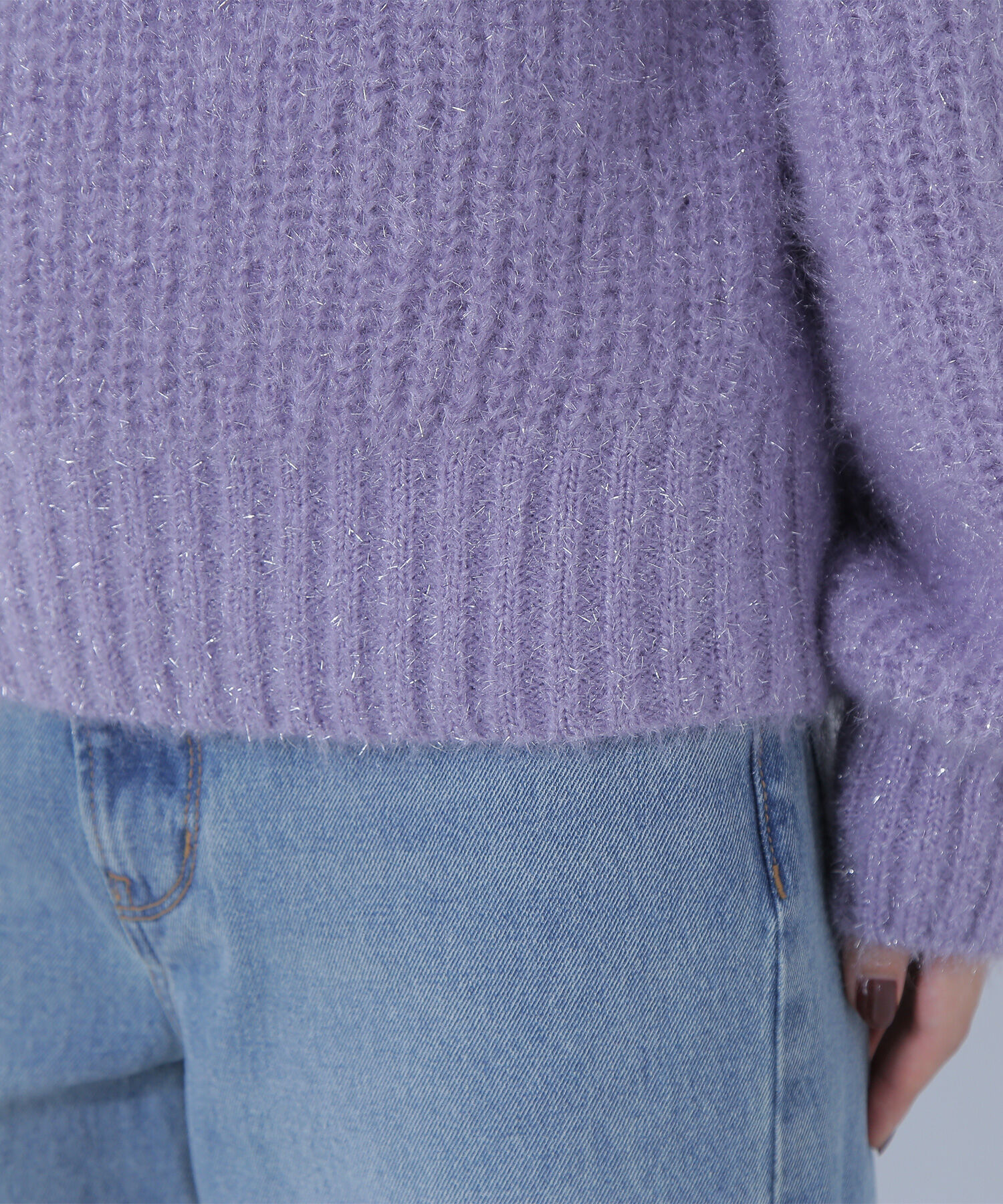  「ヘアリーラメオフショルニット」|ニット・セーター|