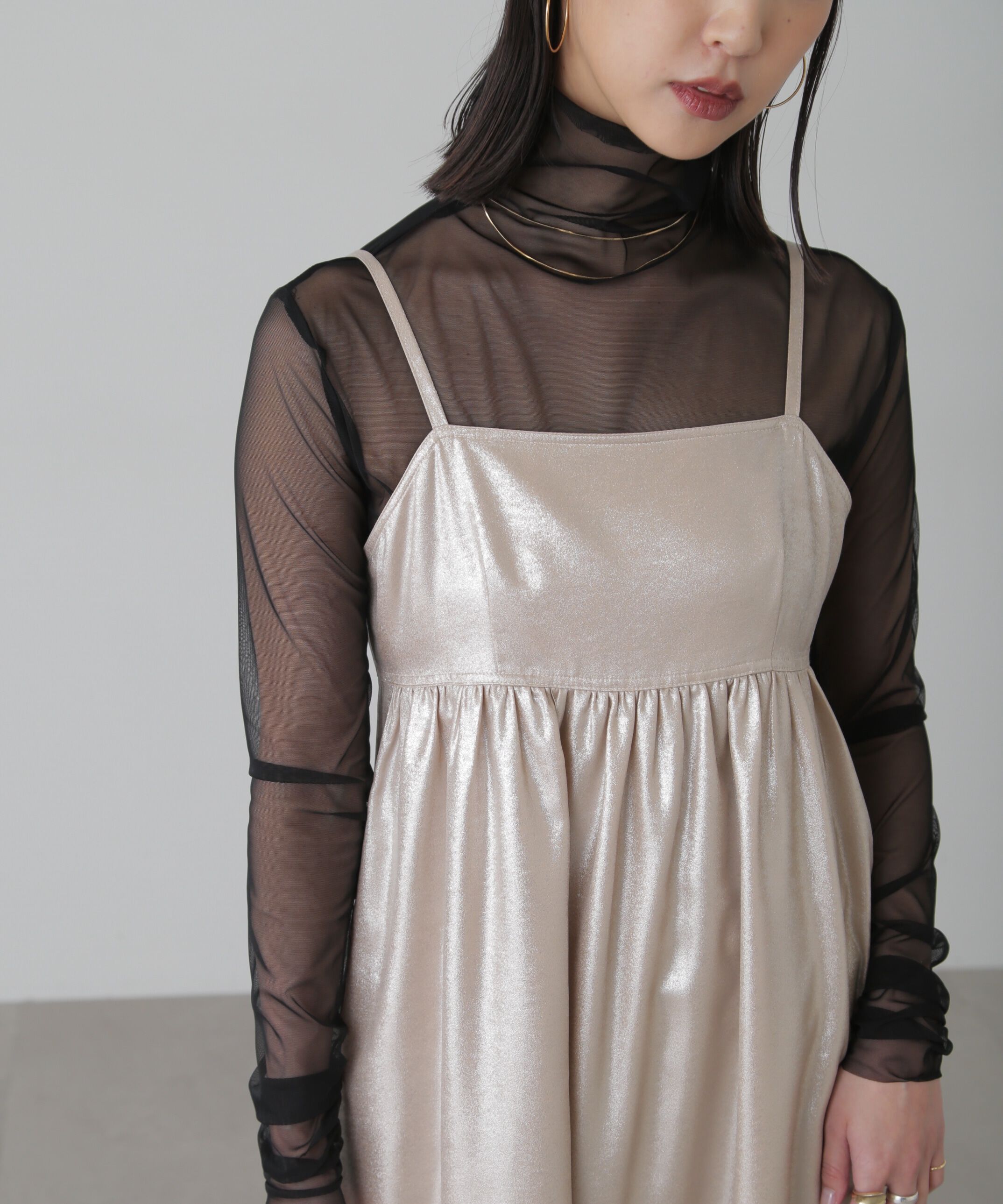  「バックオープンフレアマキシキャミワンピース」|ワンピース|