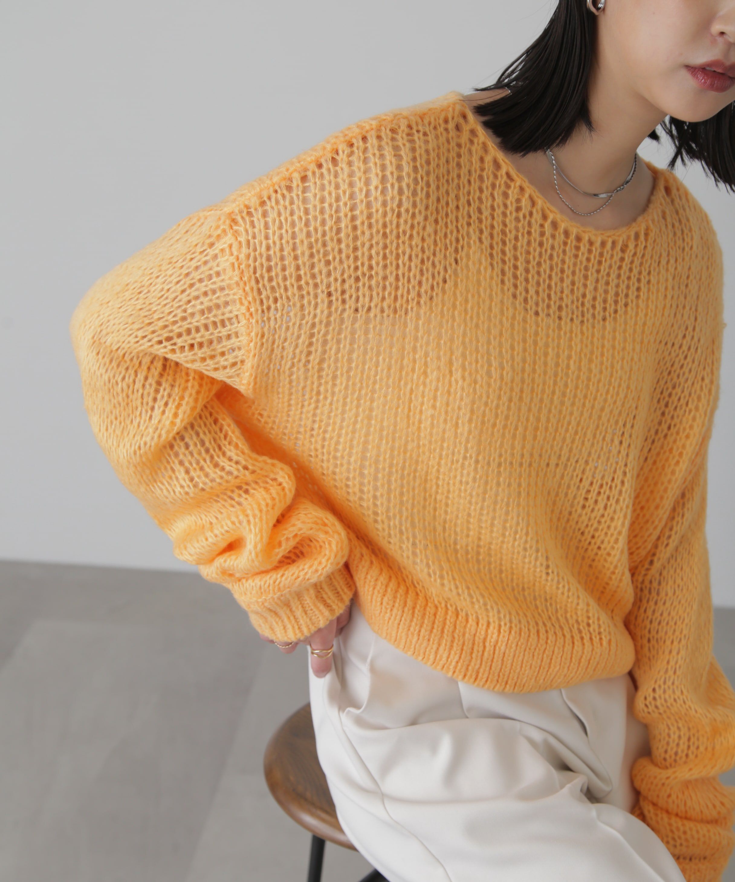  「シアーモヘヤライクニット」|ニット・セーター|