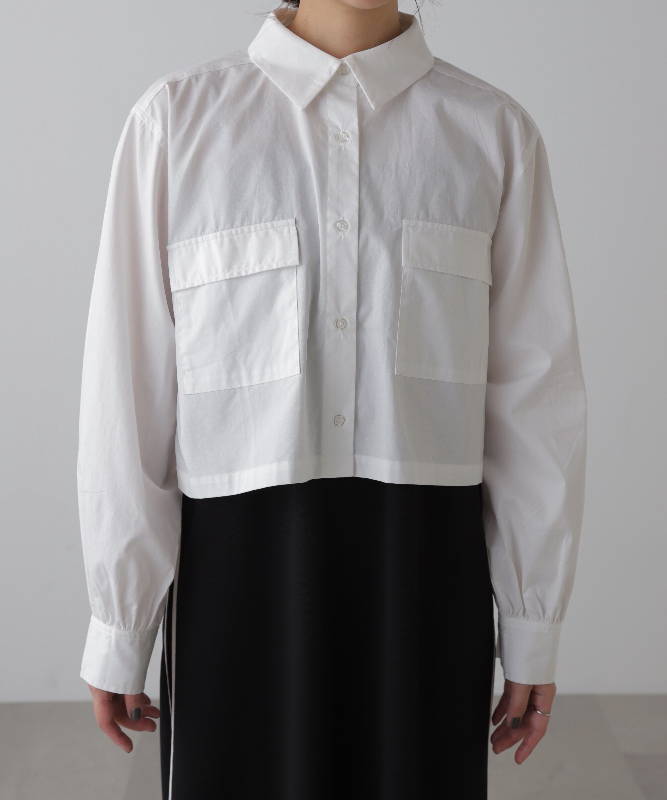  「ビッグポケットショート丈シャツ」|シャツ・ブラウス|