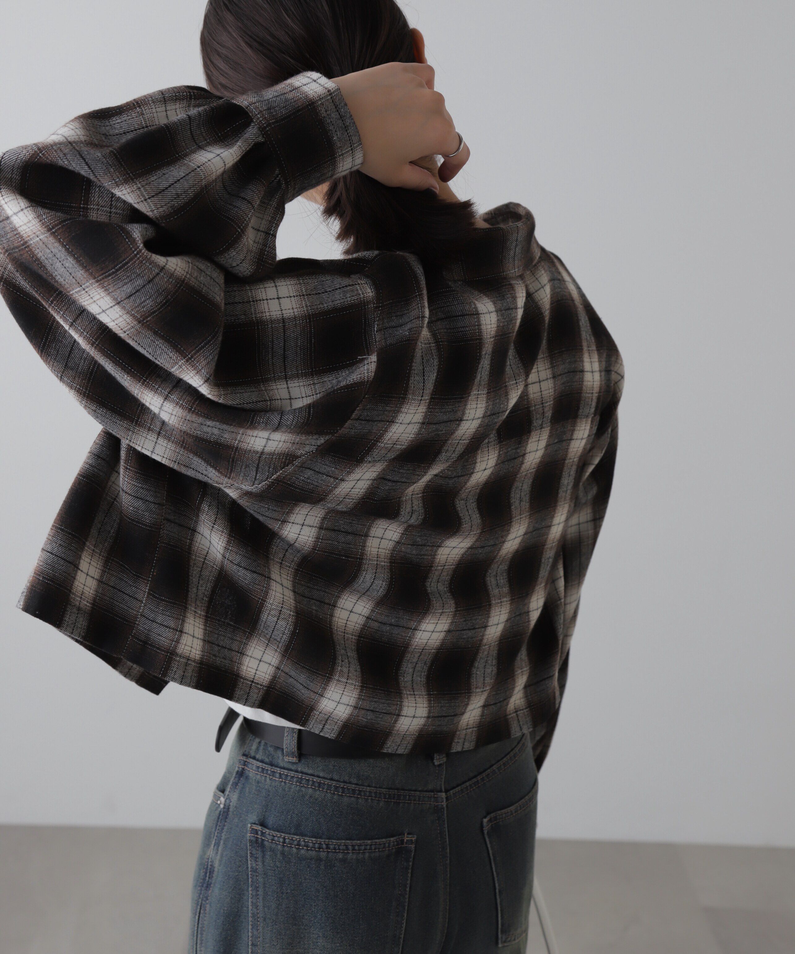  「ビッグポケットショート丈シャツ」|シャツ・ブラウス|