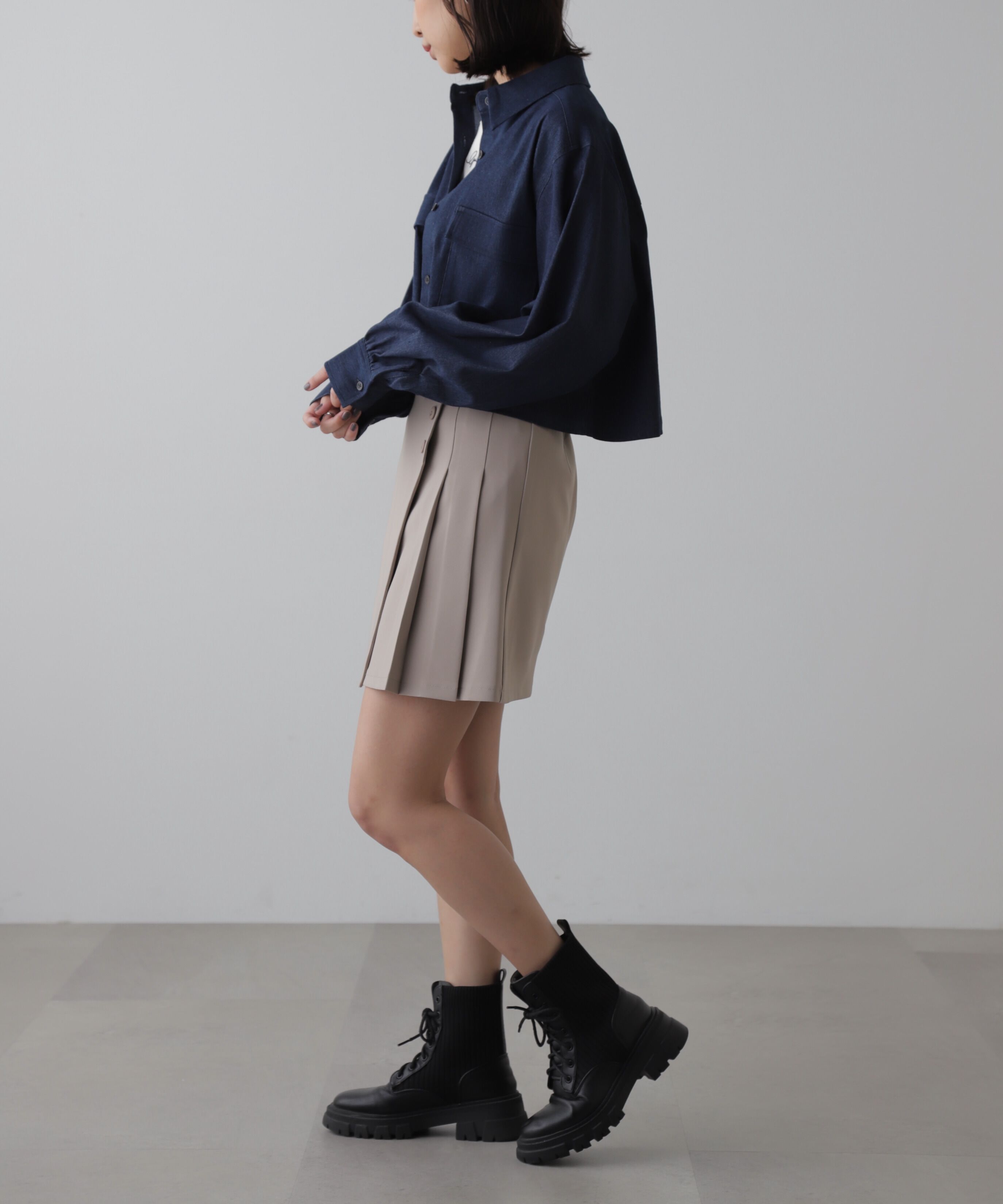  「ビッグポケットショート丈シャツ」|シャツ・ブラウス|