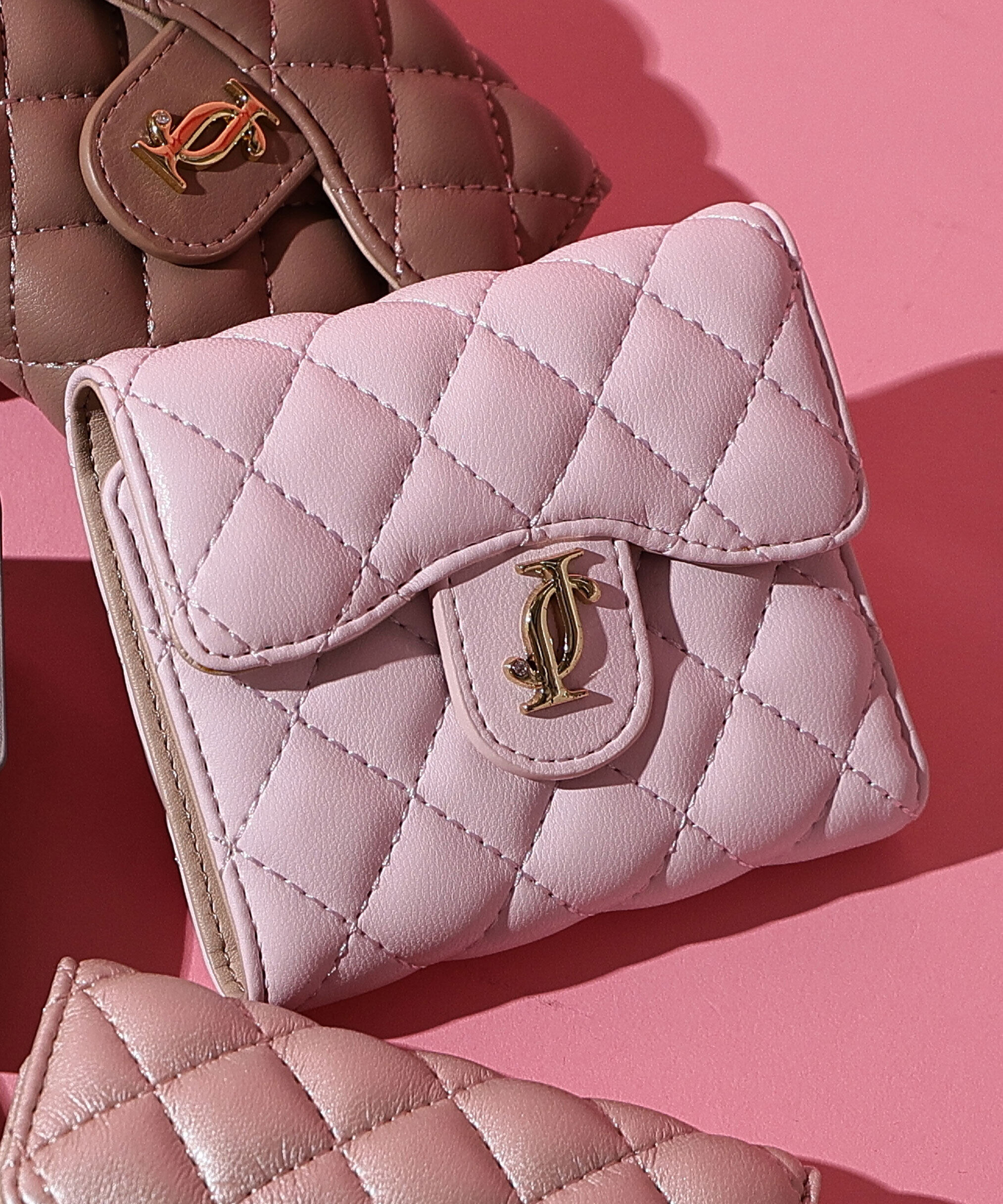  「クロスJキルトウォレットシリーズ ミニ財布」|財布|ペールピンク2