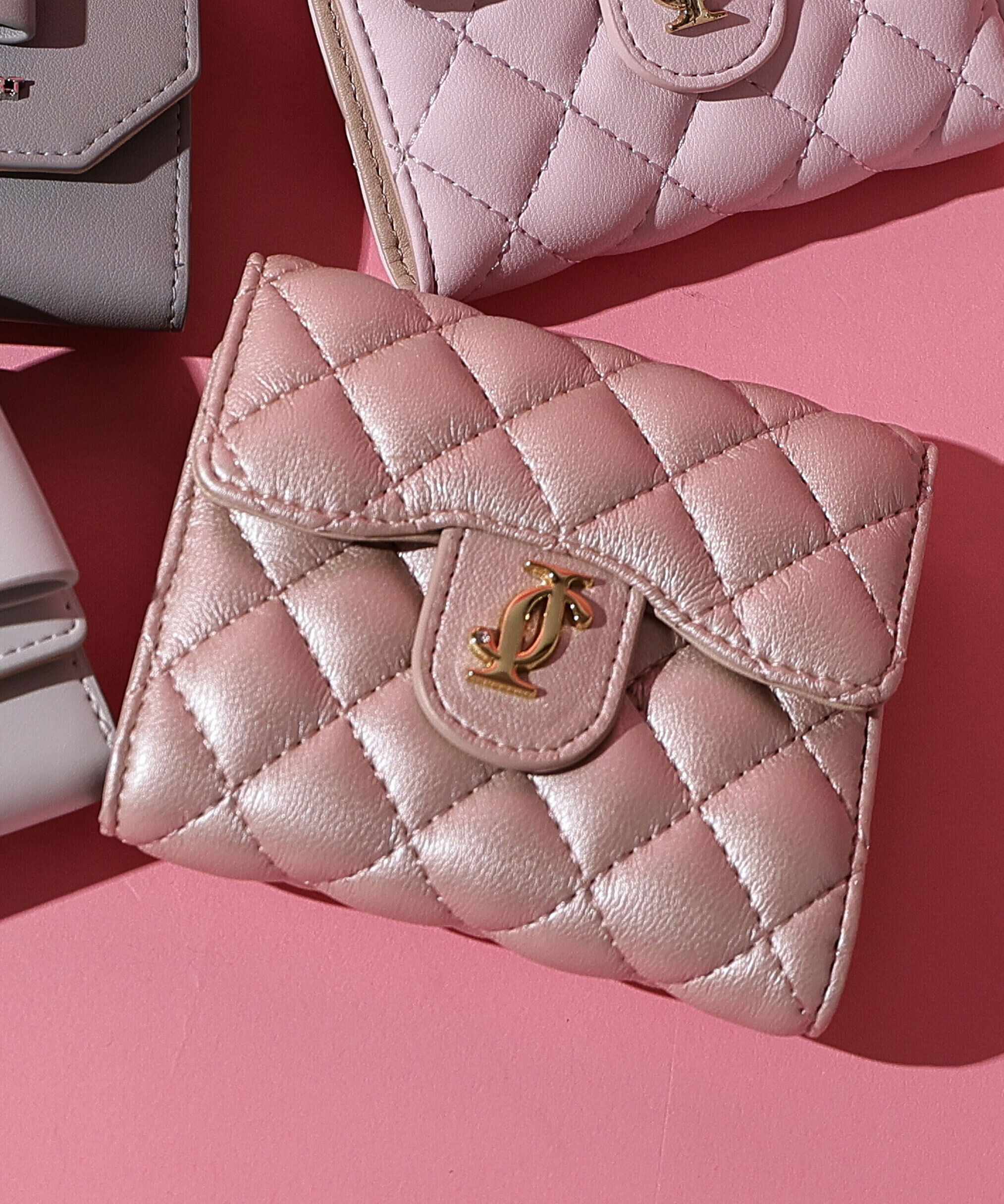  「クロスJキルトウォレットシリーズ ミニ財布」|財布|ピンクシルバ 1