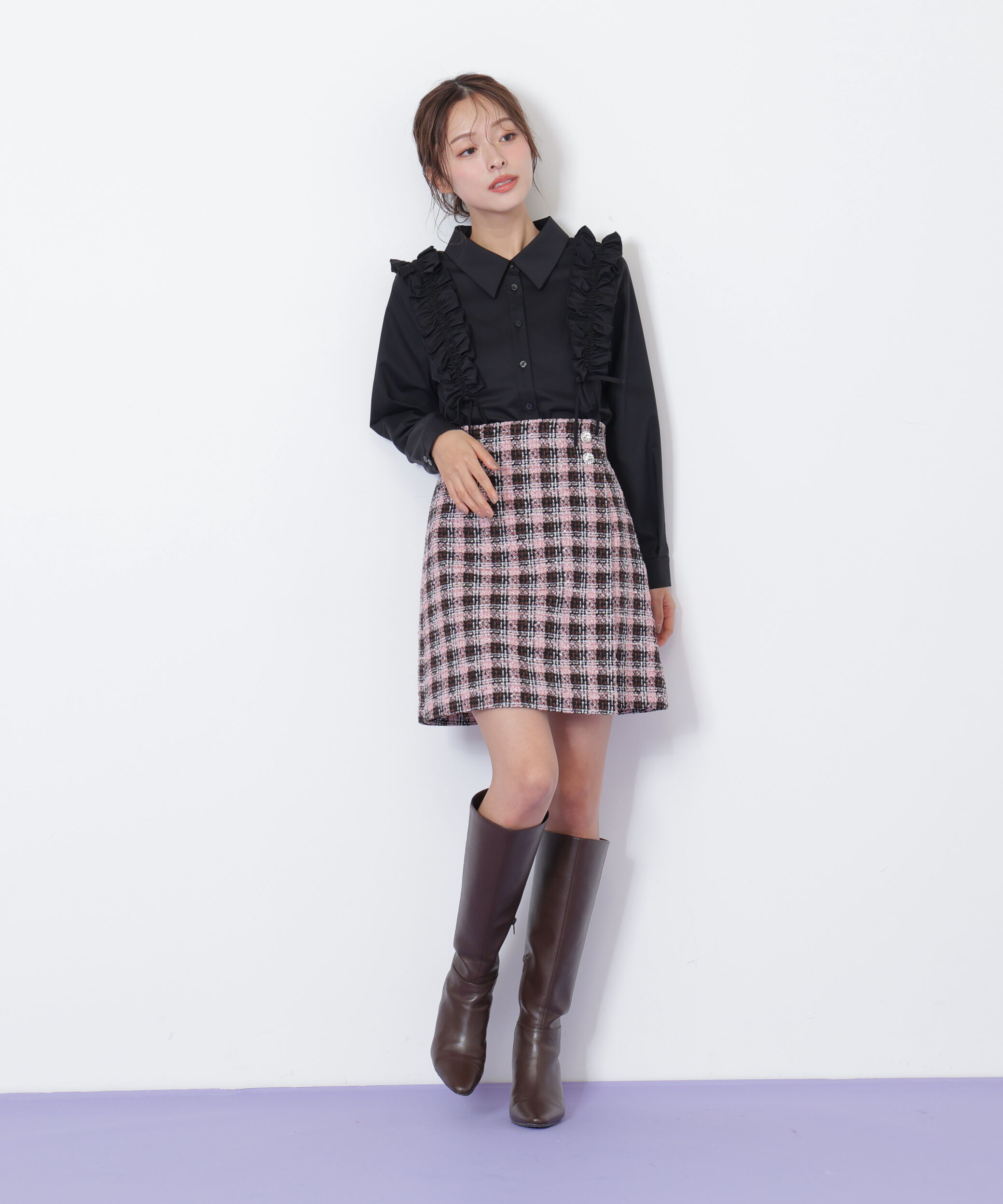  「ショルダーフリルブラウス」|シャツ・ブラウス|