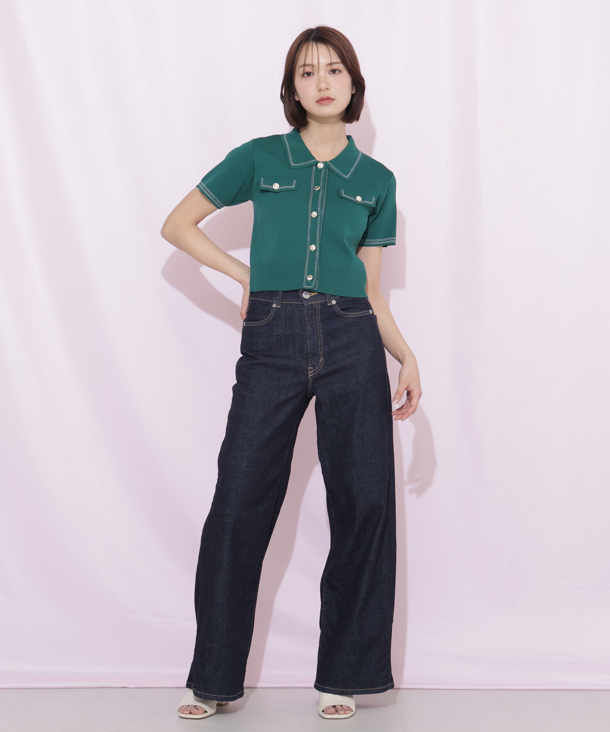  「ステッチポロニット」|ニット・セーター|