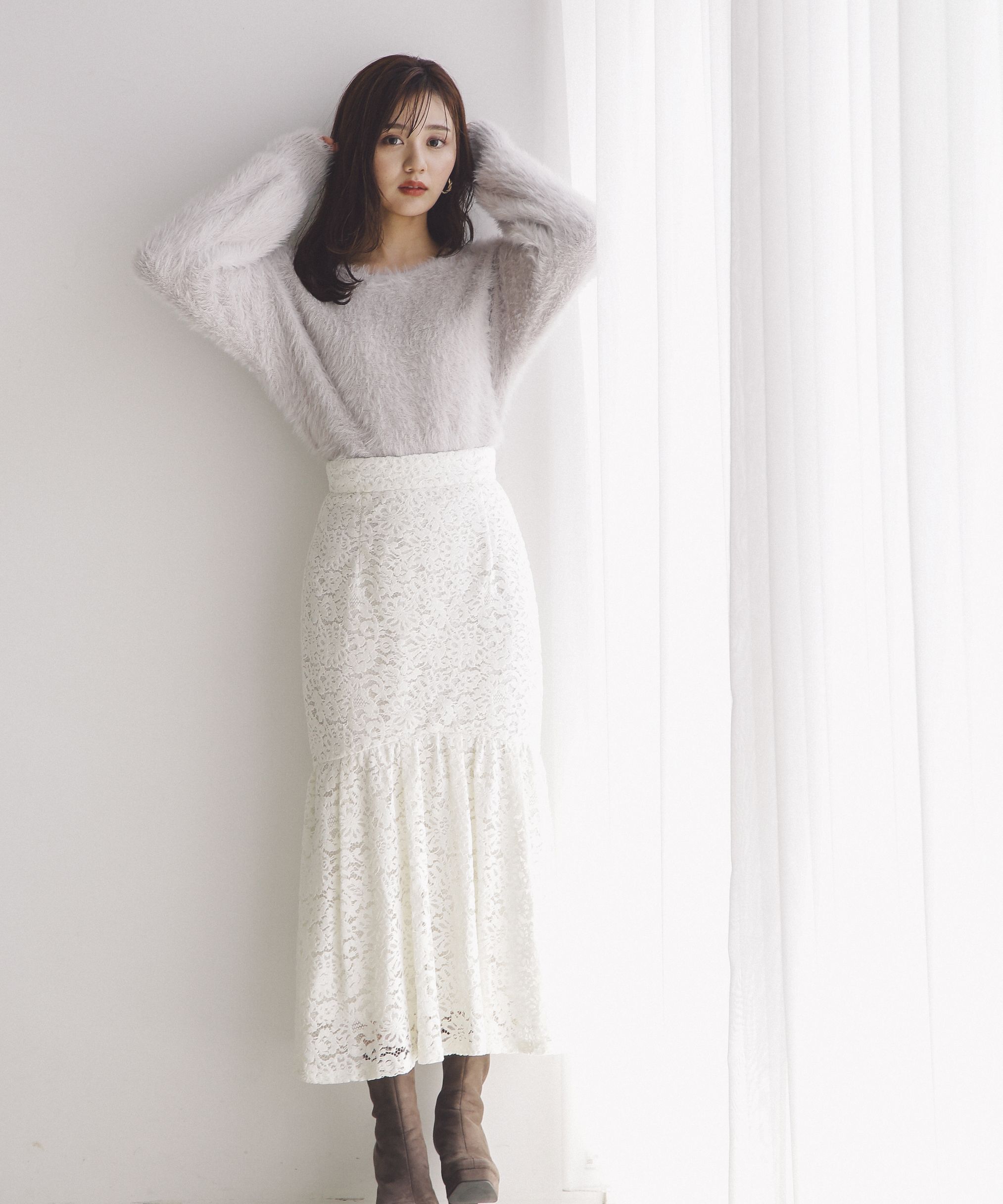 PROPORTION BODY DRESSING「モールレースマーメイドスカート」|スカート|