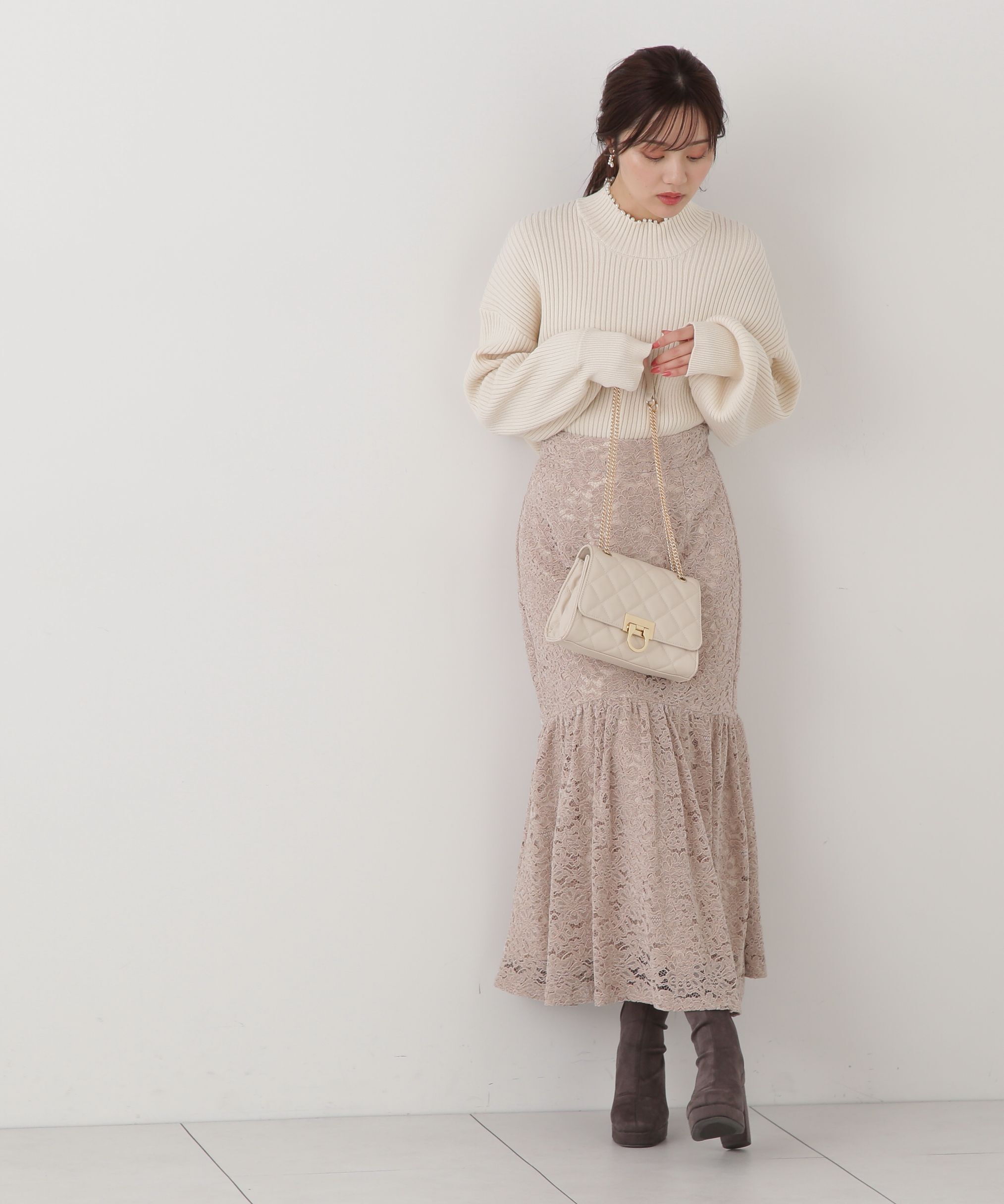 PROPORTION BODY DRESSING「モールレースマーメイドスカート」|スカート|