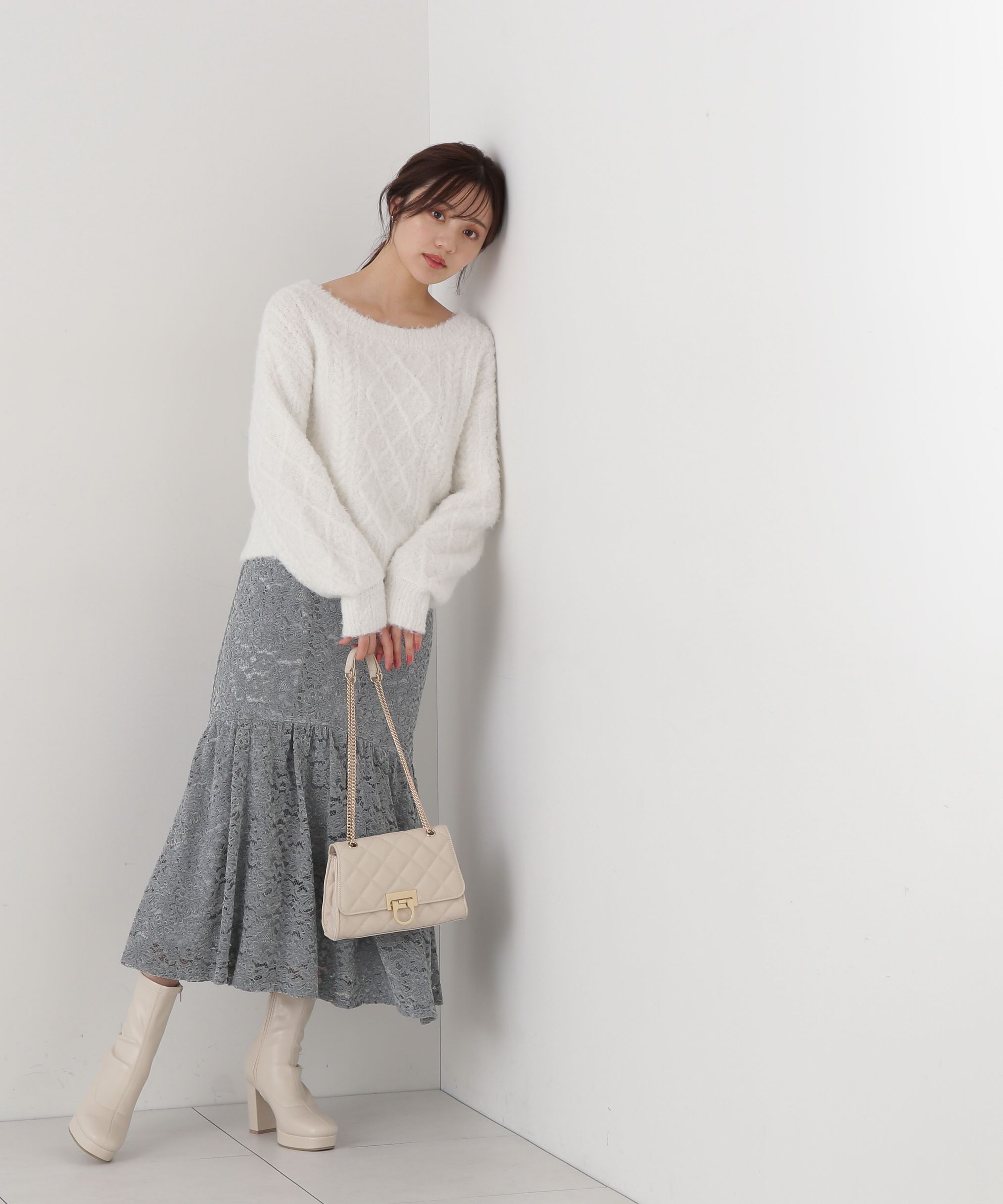 PROPORTION BODY DRESSING「モールレースマーメイドスカート」|スカート|