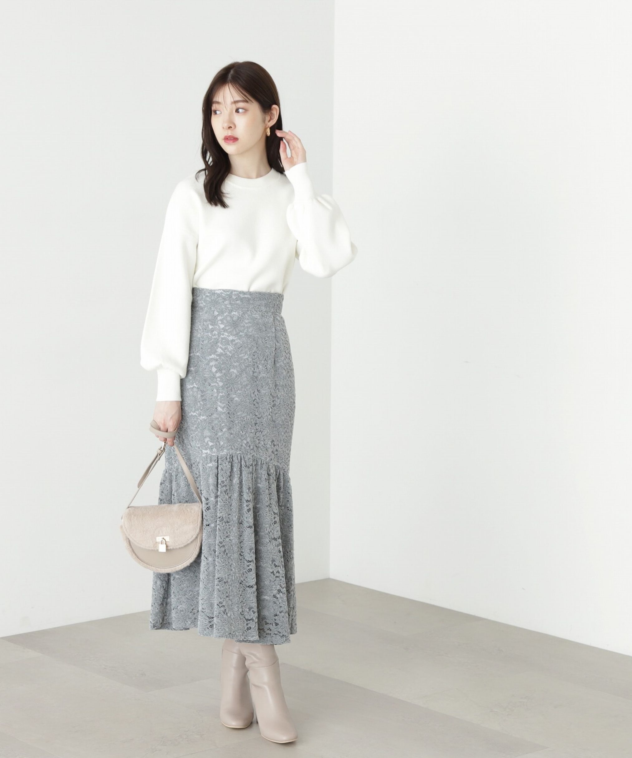 PROPORTION BODY DRESSING「モールレースマーメイドスカート」|スカート|