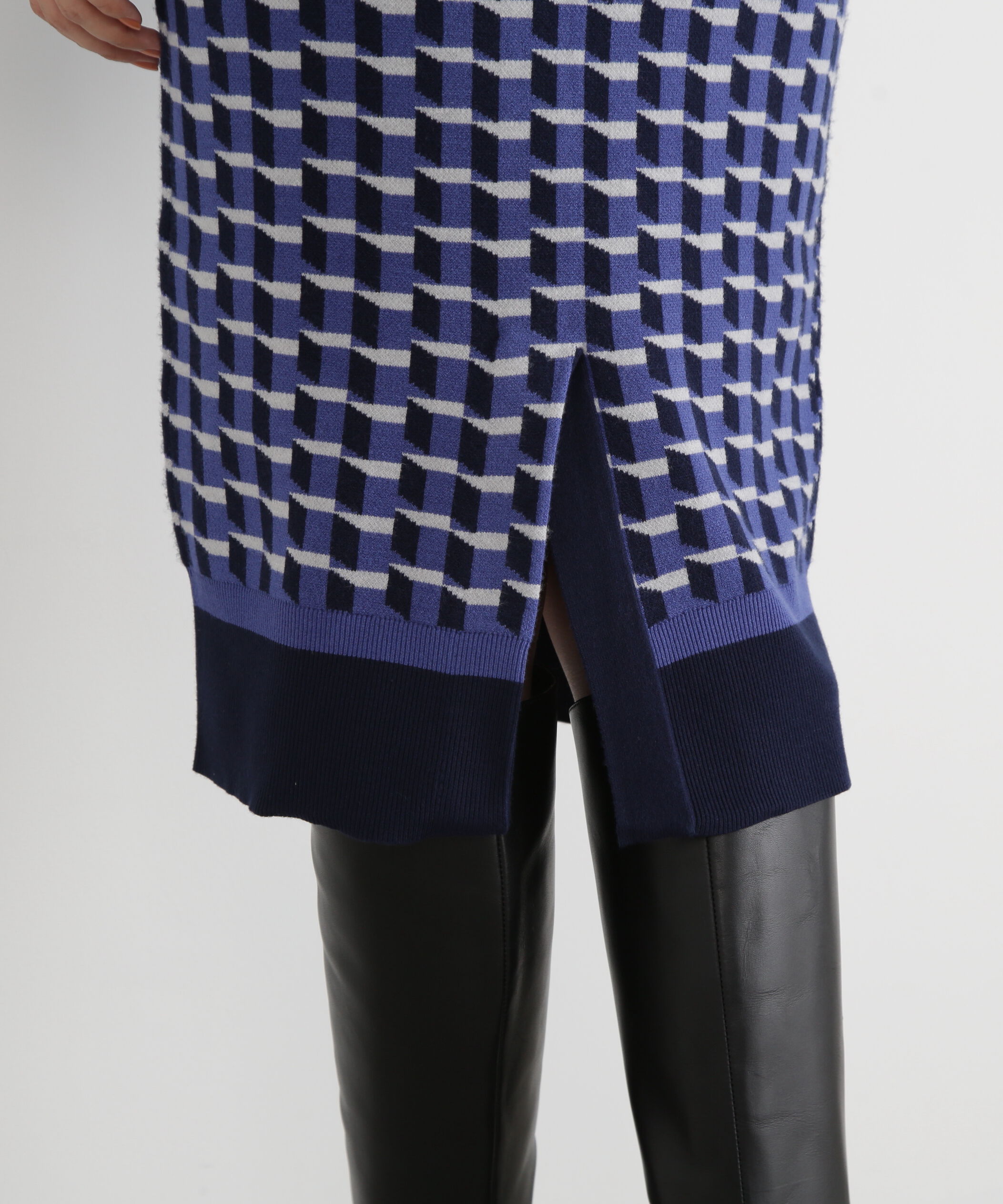  「◆ジオメトリックジャガードニットワンピース」|ワンピース|