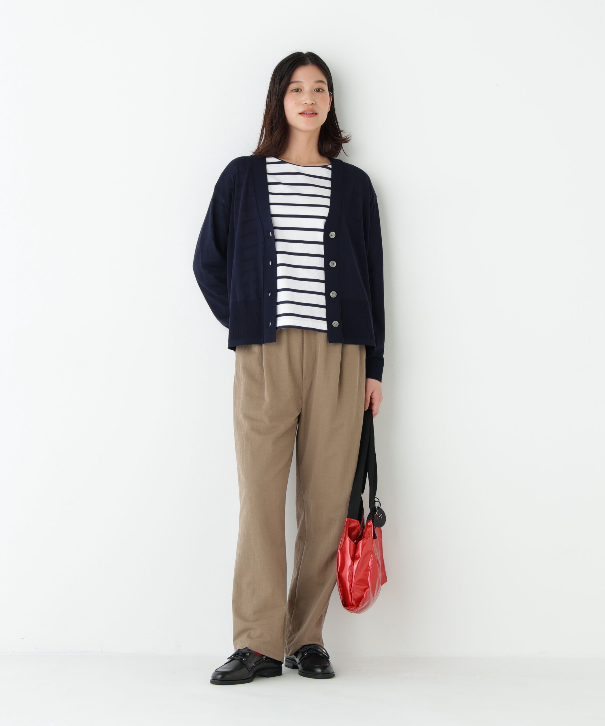  「◆《ウォッシャブル》アイレットＶネックカーディガン」|ニット・セーター|