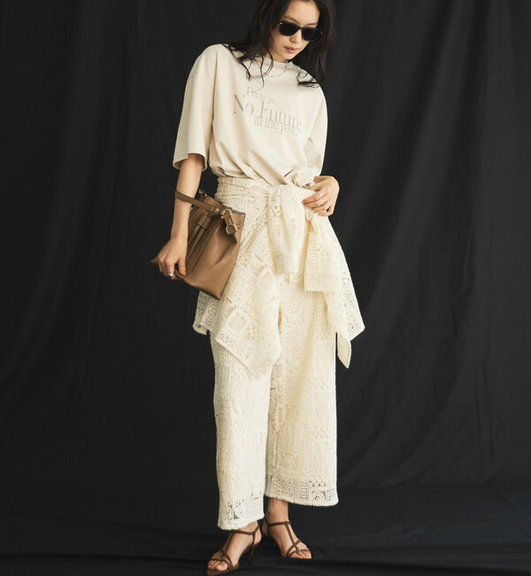 Doux archives「パッチワークレースワイドパンツ」|チノ|