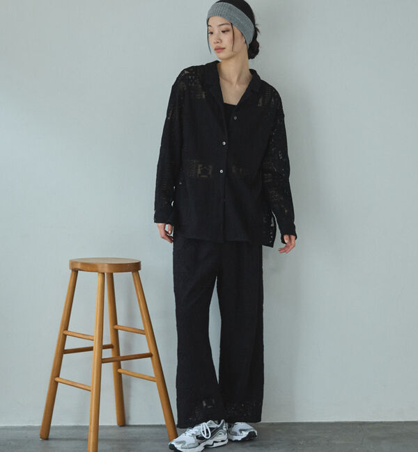 Doux archives「パッチワークレースワイドパンツ」|チノ|