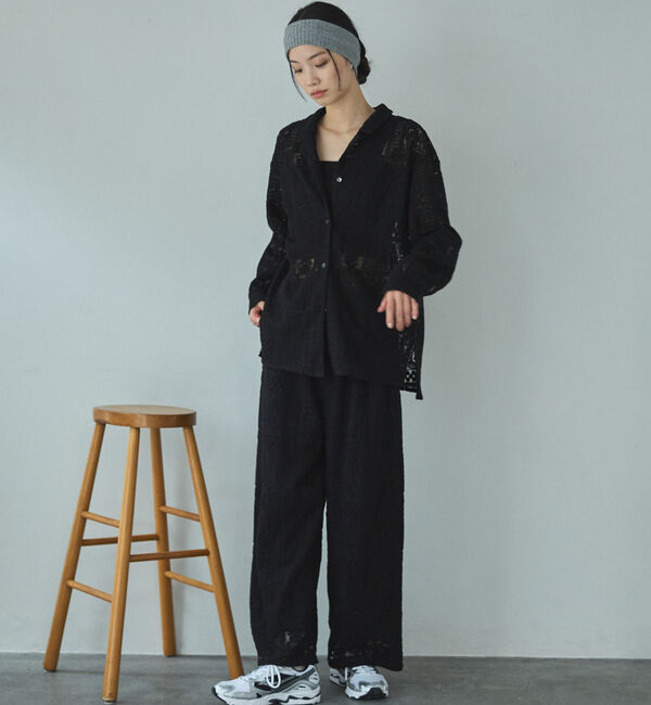 Doux archives「パッチワークレースワイドパンツ」|チノ|