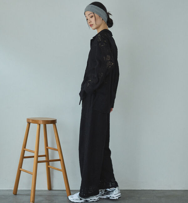 Doux archives「パッチワークレースワイドパンツ」|チノ|