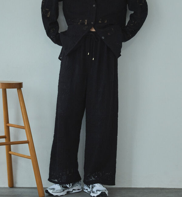 Doux archives「パッチワークレースワイドパンツ」|チノ|