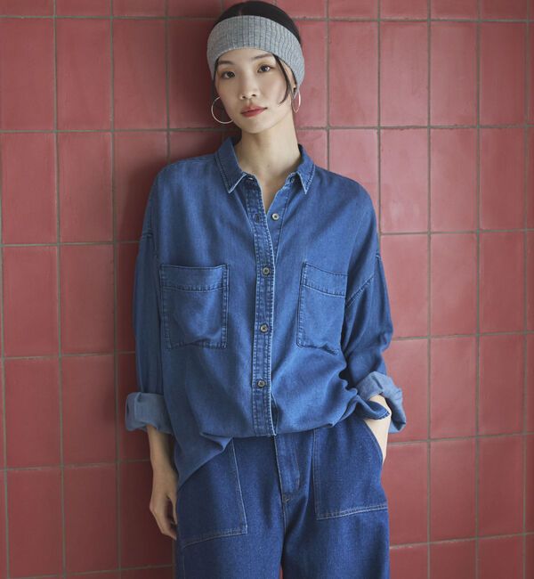Doux archives「ソフトデニム２ＷＡＹシャツ／」|シャツ・ブラウス|