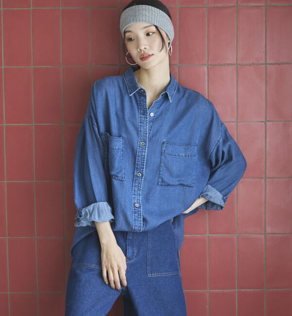 Doux archives「ソフトデニム２ＷＡＹシャツ／」|シャツ・ブラウス|