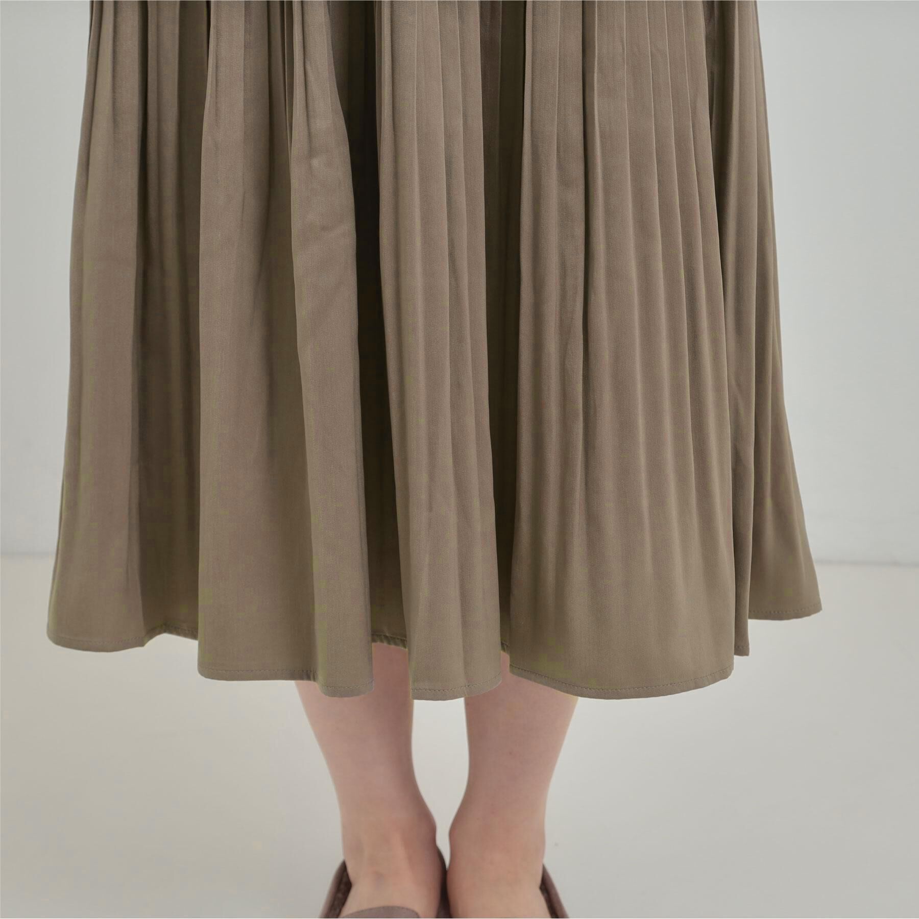 SHOO･LA･RUE「【着丈選べる/あったか】裏に秘密 プリーツスカート」|スカート|