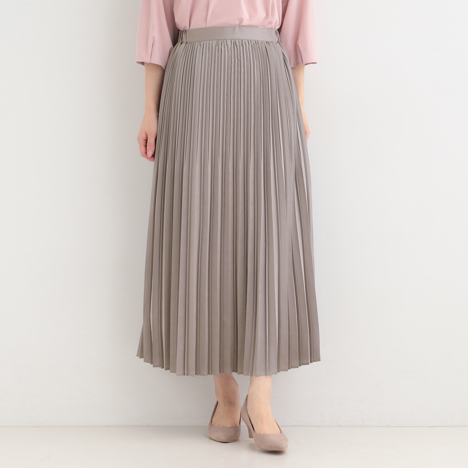 SHOO･LA･RUE「【着丈選べる】微ラメプリーツスカート」|スカート|